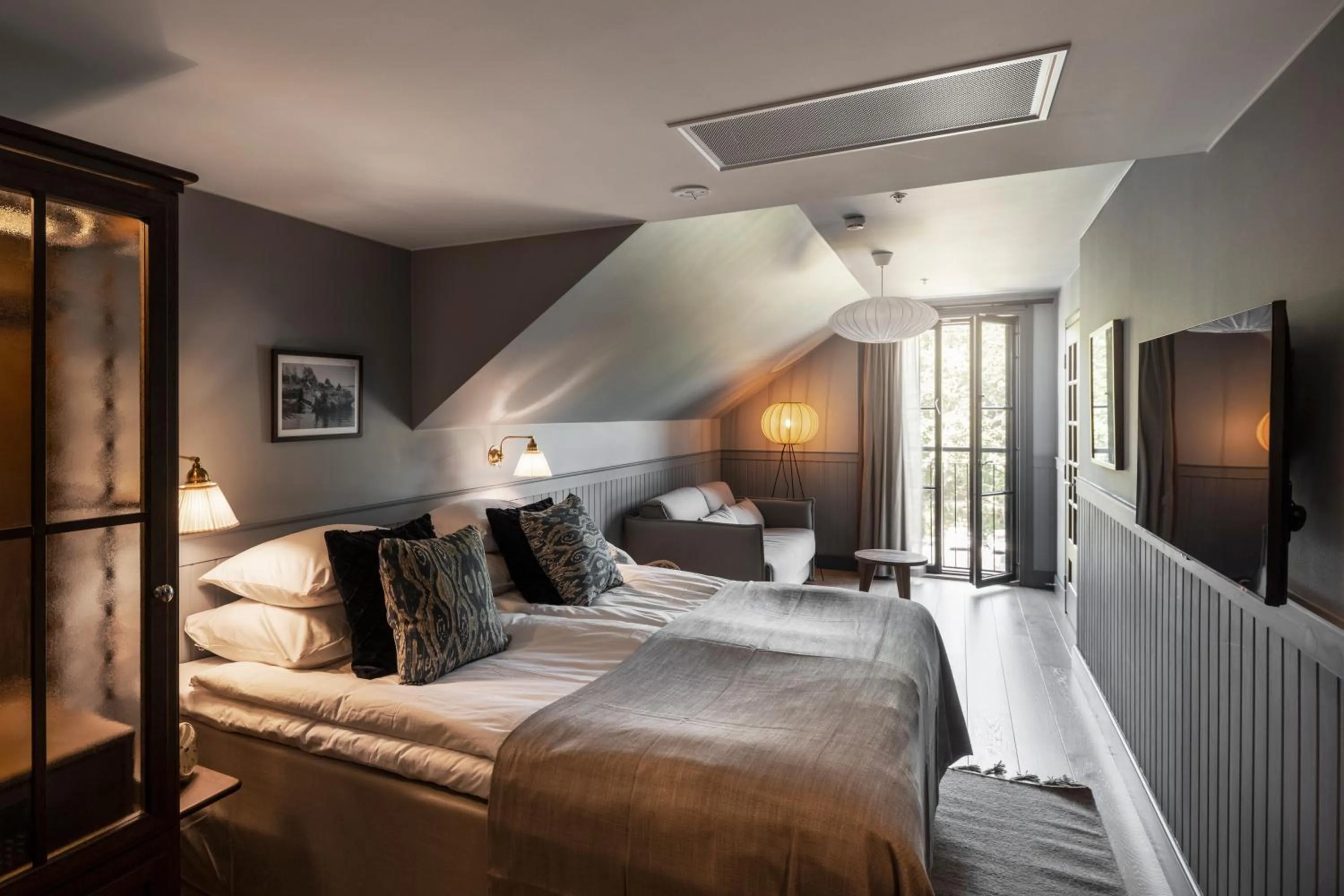 Bed in Smådalarö Gård Hotell & Spa