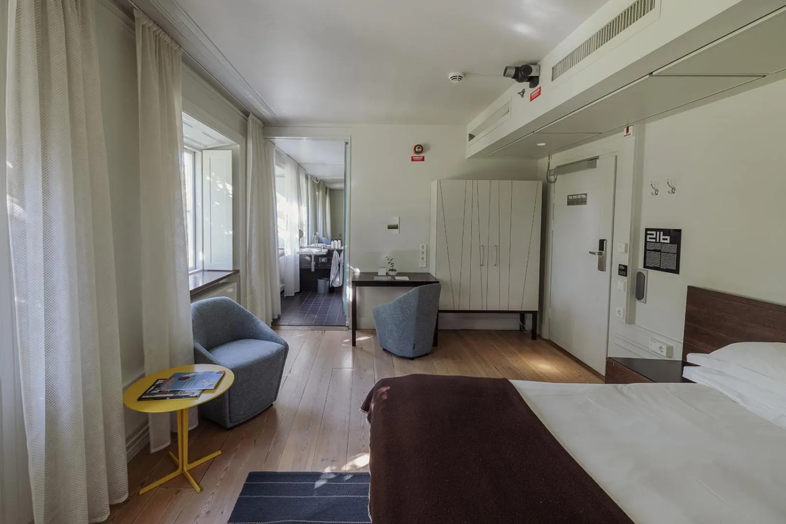 Bed in Hotel Skeppsholmen, Stockholm, a Member of Design Hotels