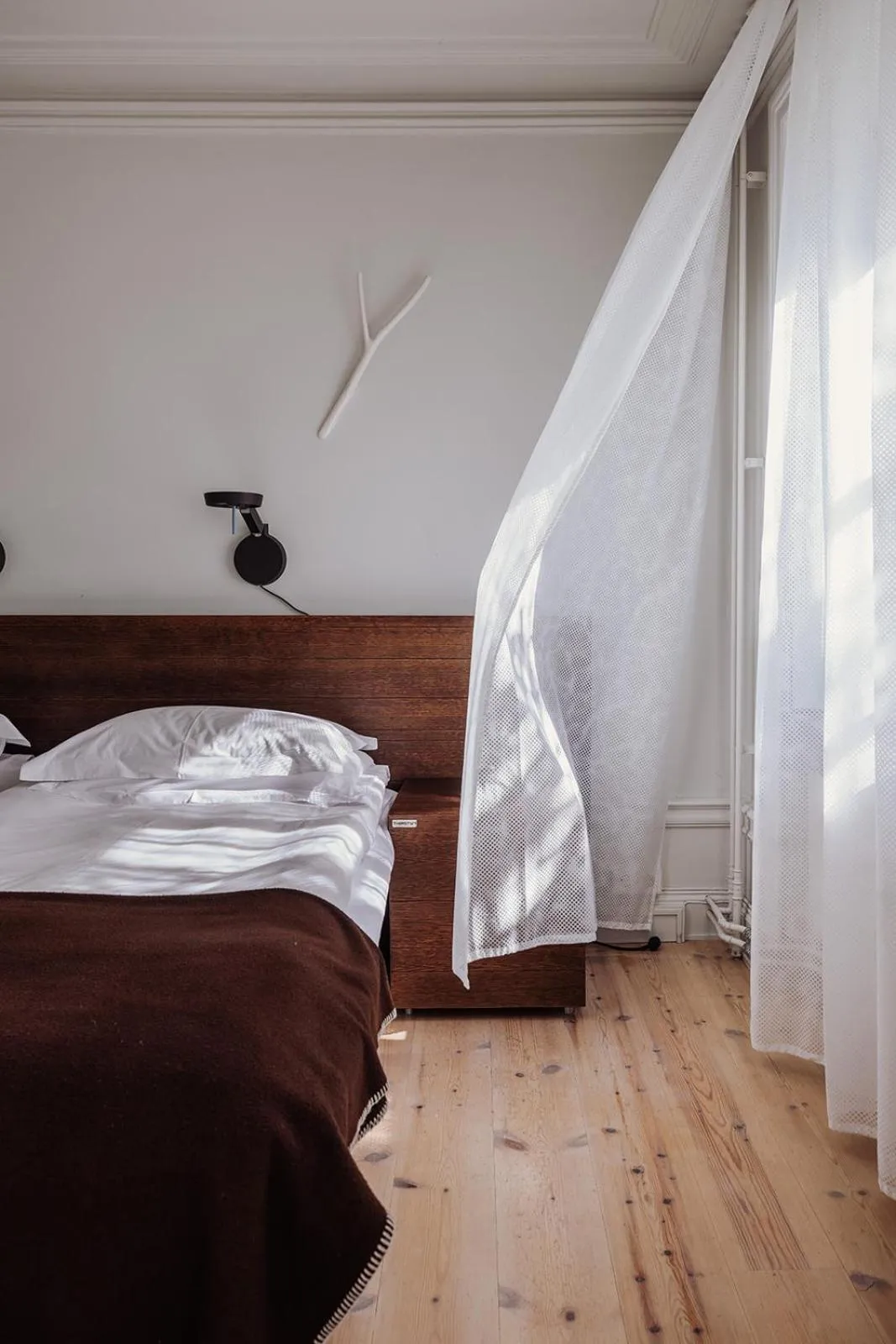 Bed in Hotel Skeppsholmen, Stockholm, a Member of Design Hotels