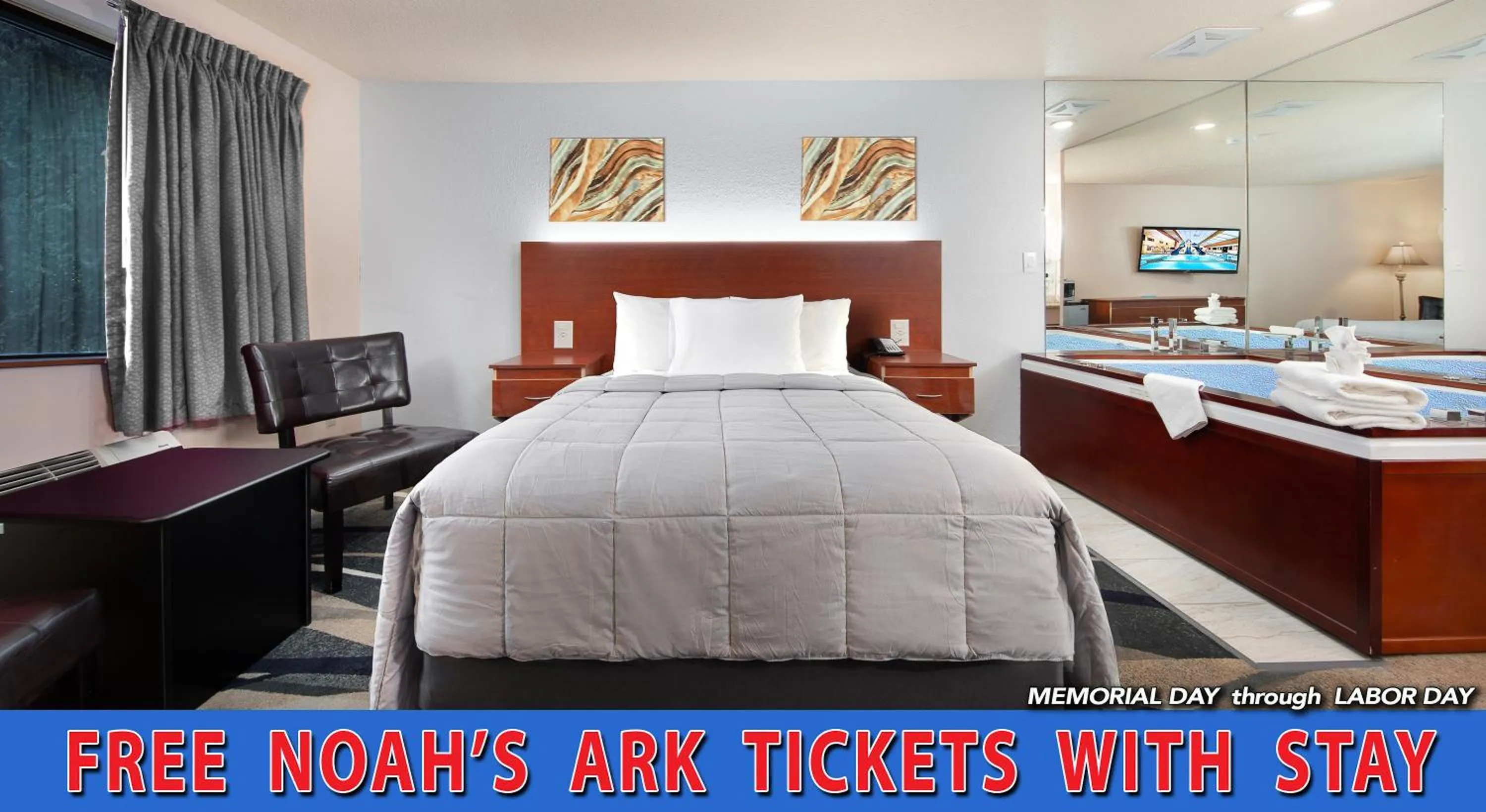 Bed in Grand Marquis Waterpark Hotel & Suites