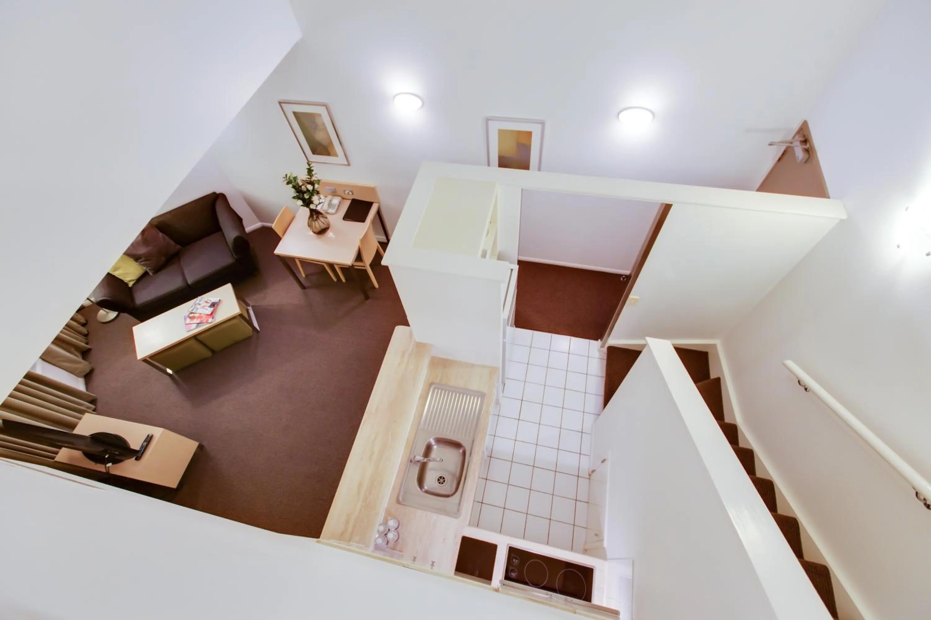 Kitchen or kitchenette, Floor Plan in Oakwood Hotel & Apartments Brisbane