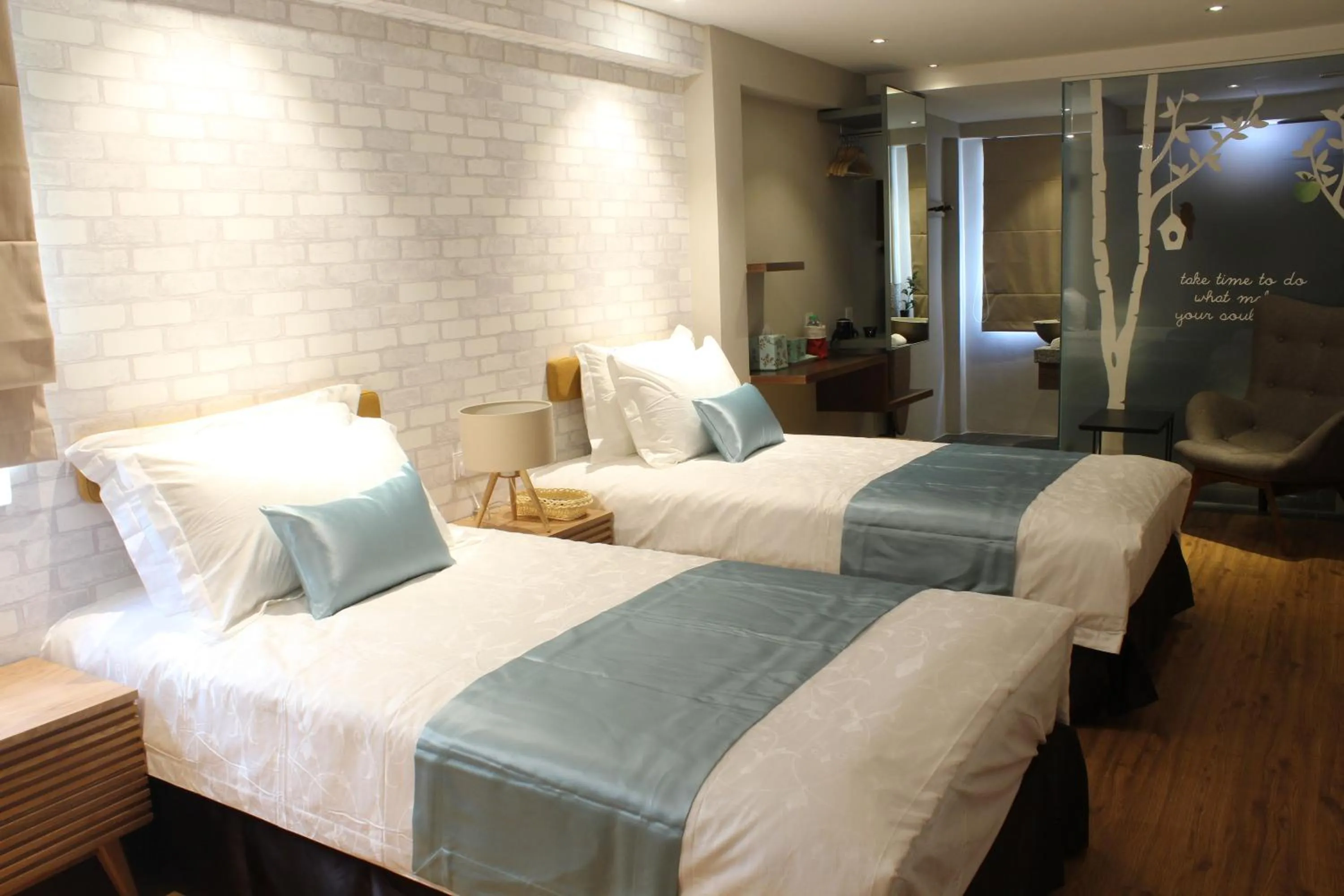 Bed in Sojourn Spa Hotel