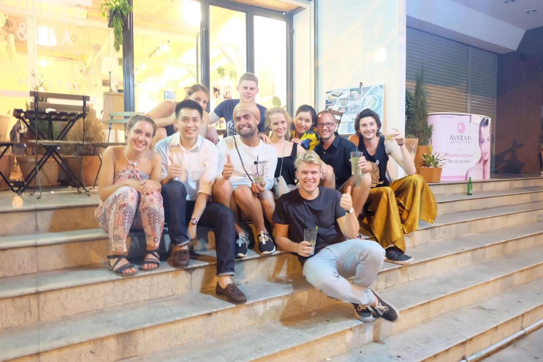 group of guests in Good One Poshtel & Cafe Bar