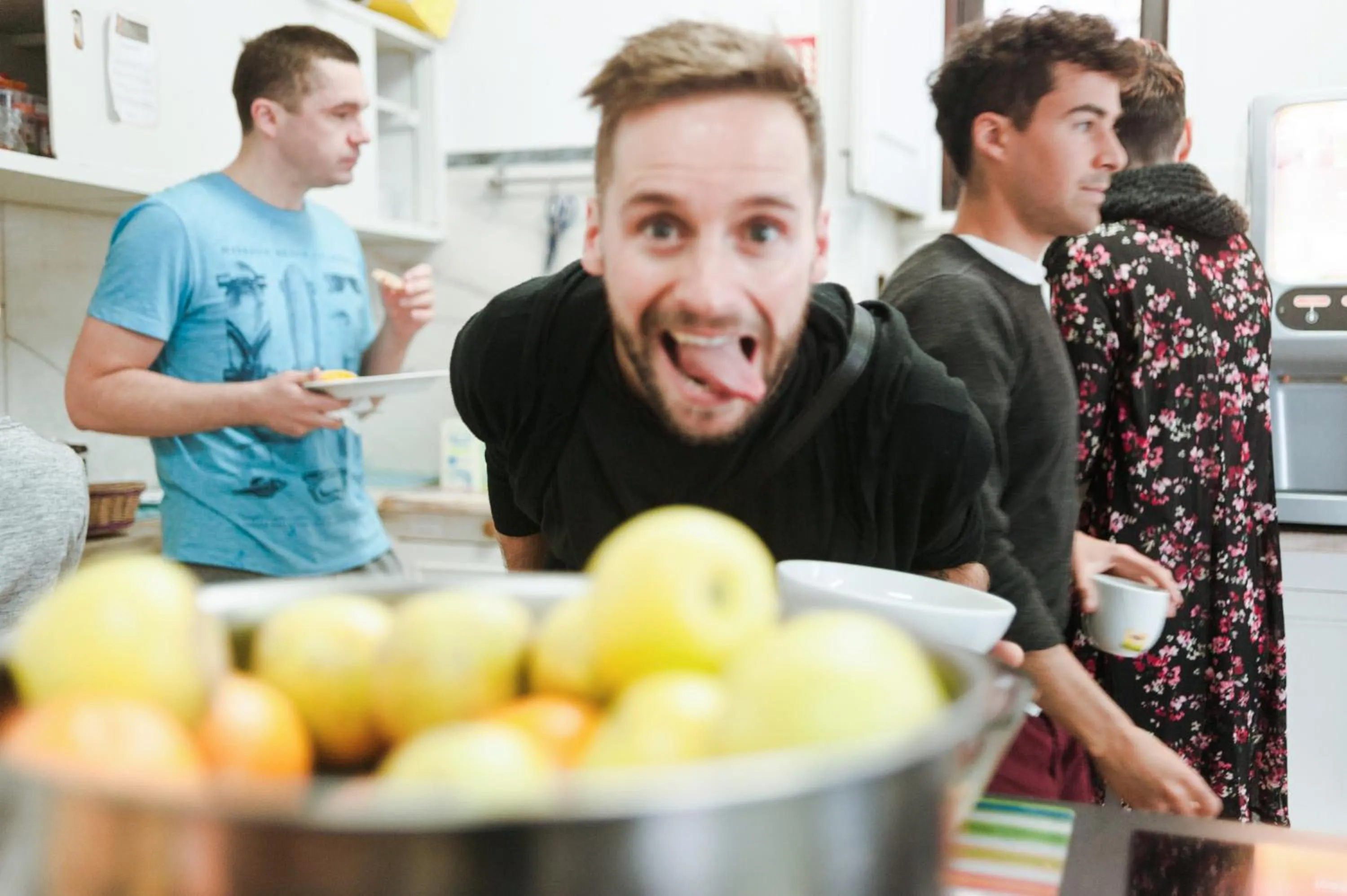 group of guests in Sant Jordi Hostels Lisbon