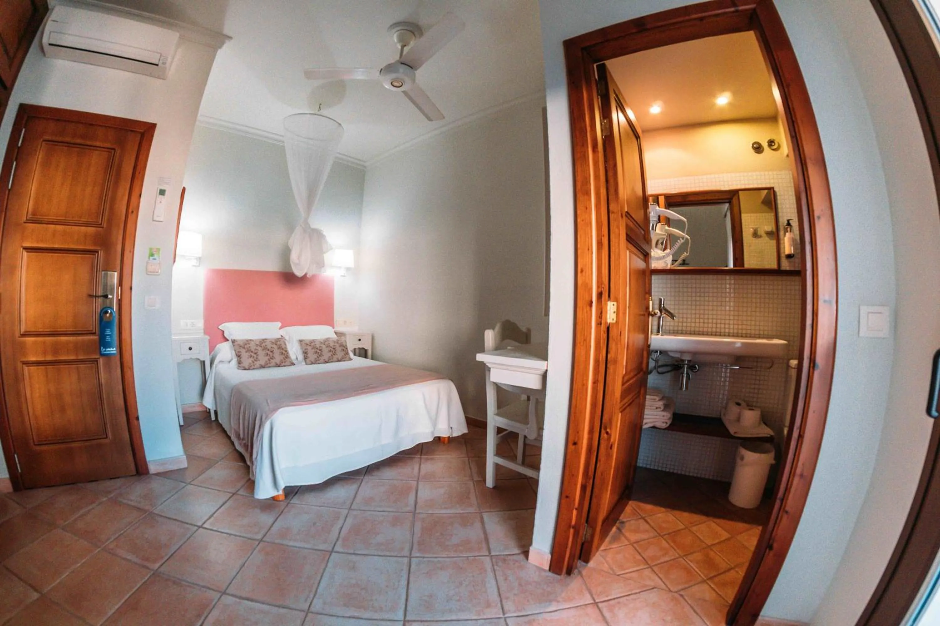 Decorative detail, Bed in Hostal la Savina