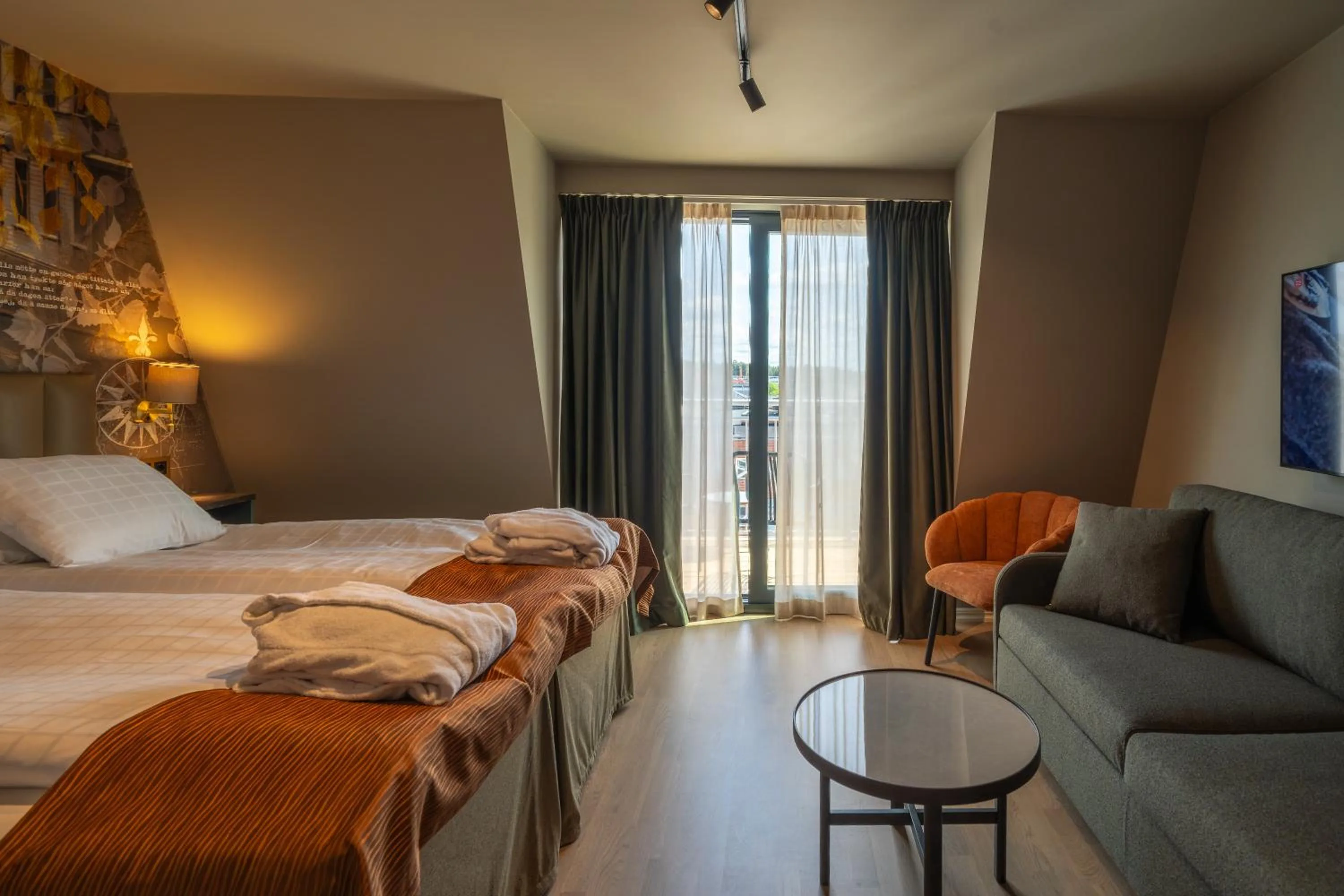 Bedroom, Bed in Scandic Arvika