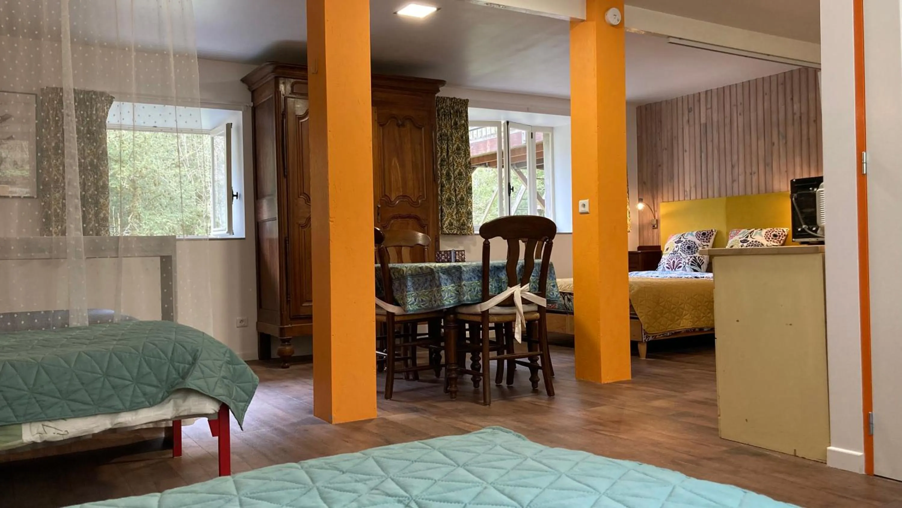 Photo of the whole room, Bed in Moulin de la Fayolle