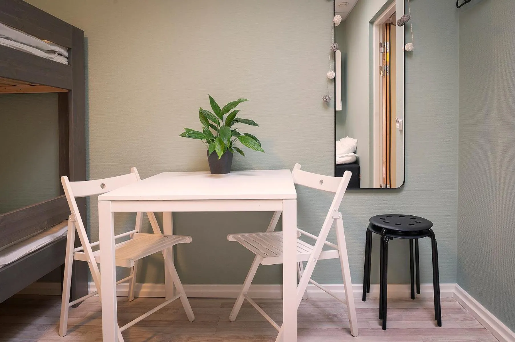Seating area in Göteborg Hostel