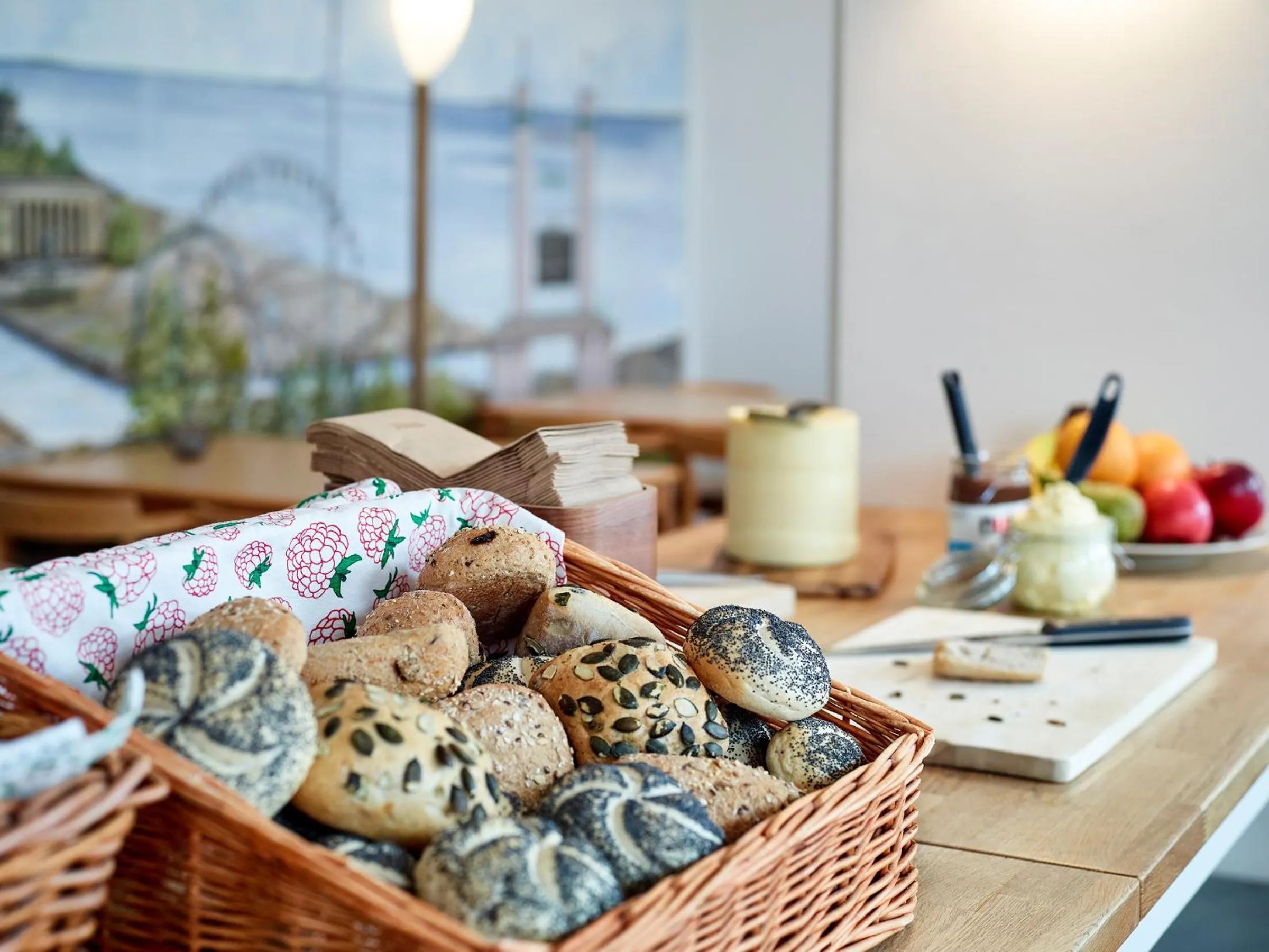 Continental breakfast in Göteborg Hostel