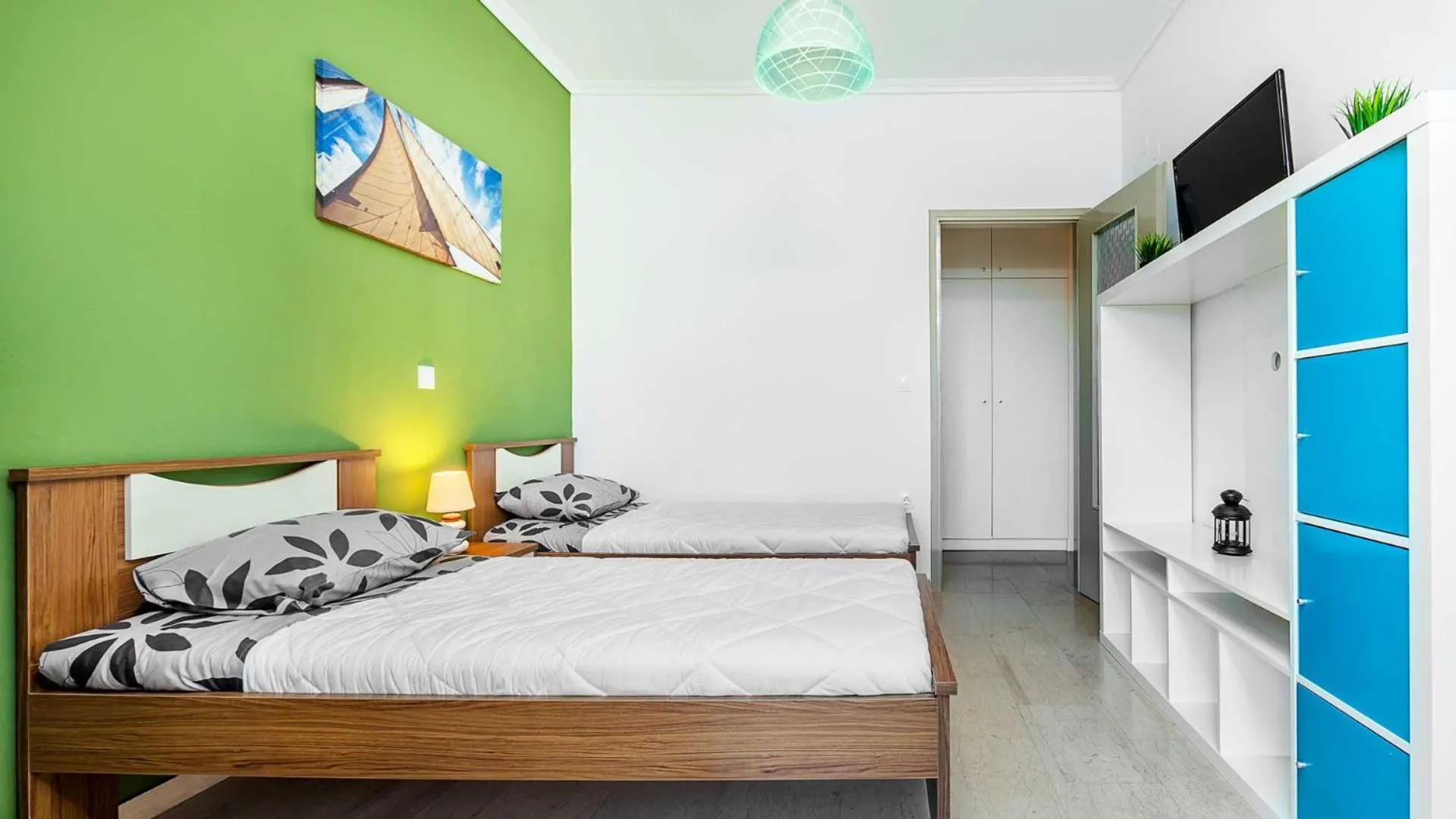 Bed in Michalis Apartments