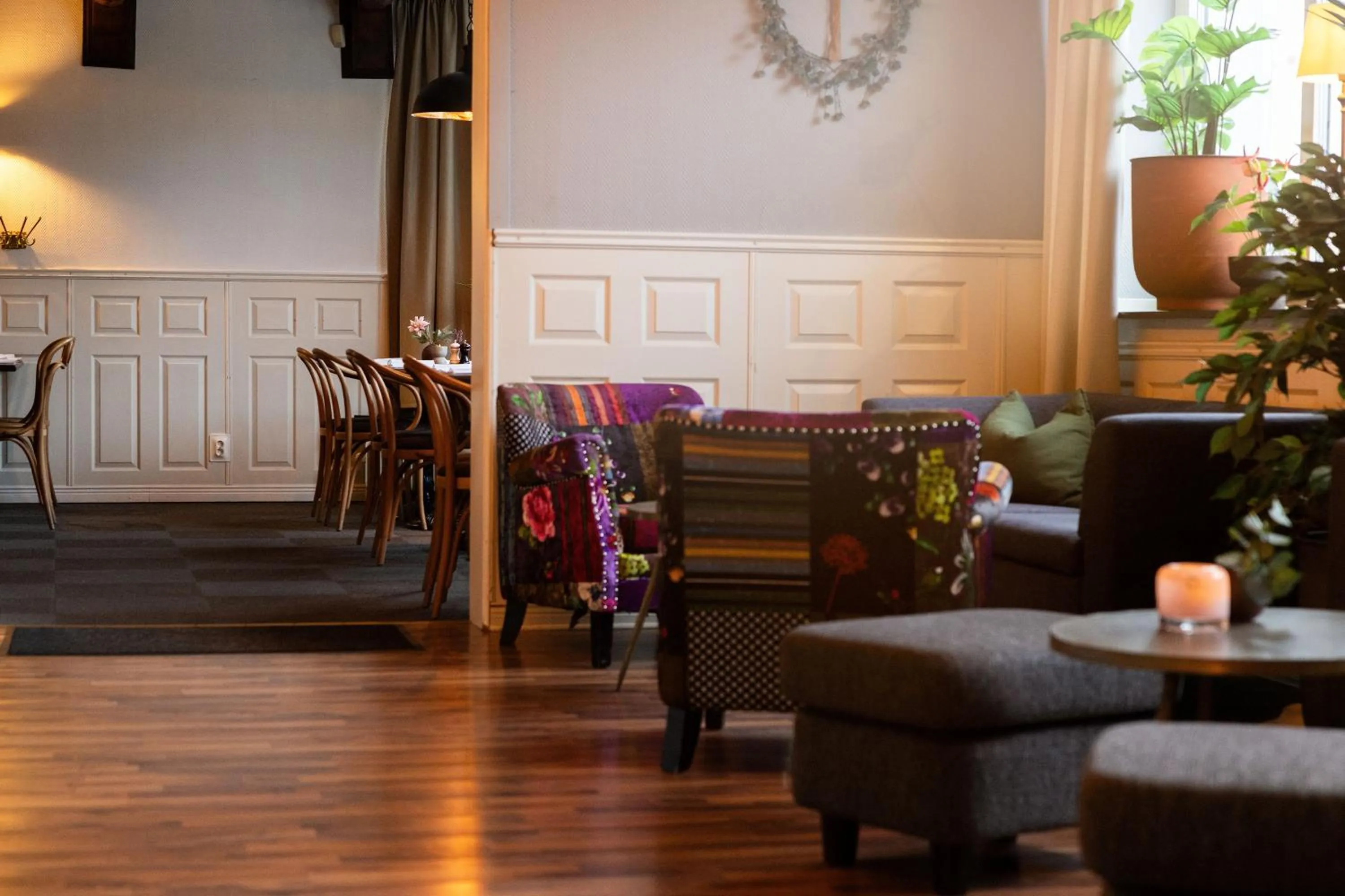 Seating area in Hotell Gillet i Köping