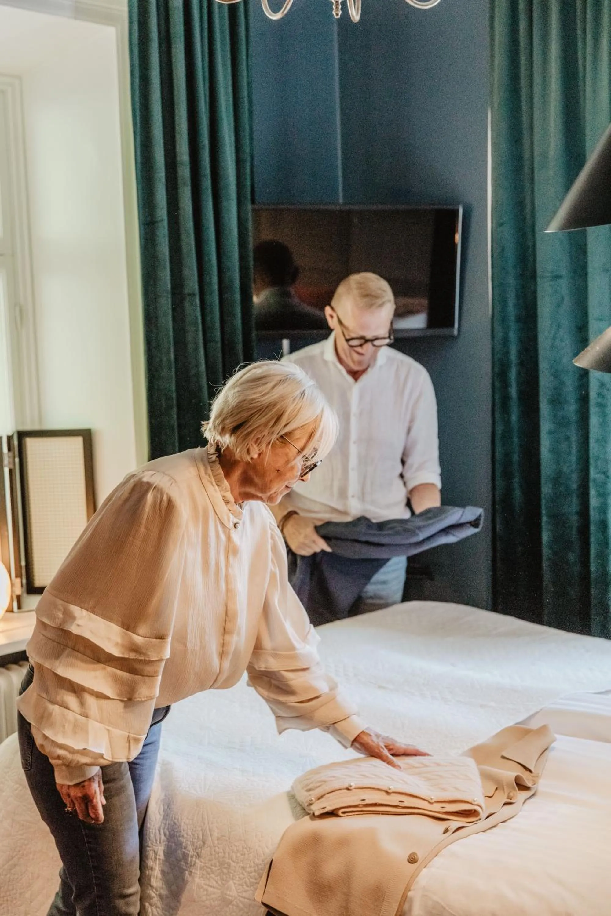 Bed in Hotel Slottsvillan