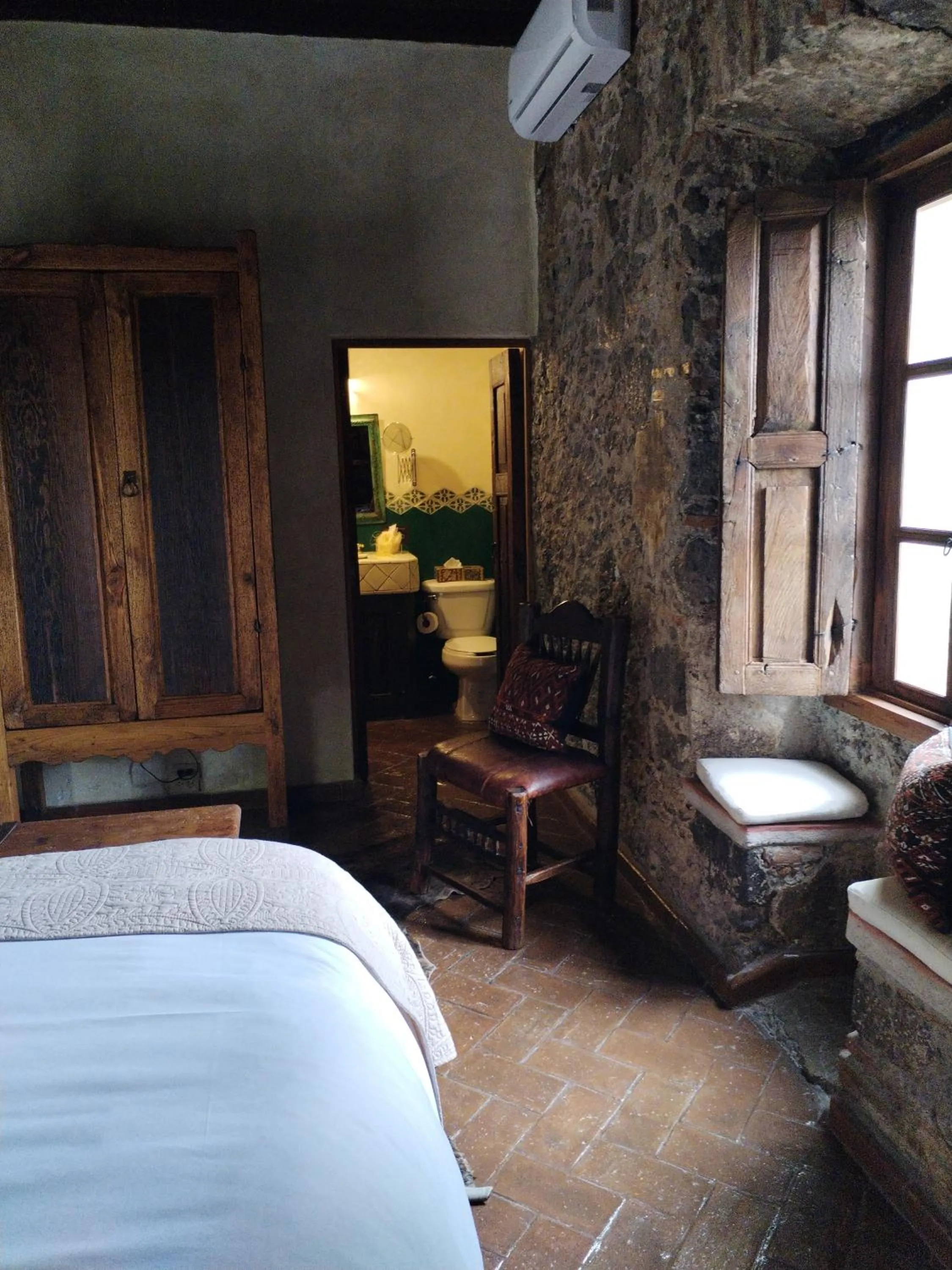 Bathroom, Bed in Hacienda Las Amantes