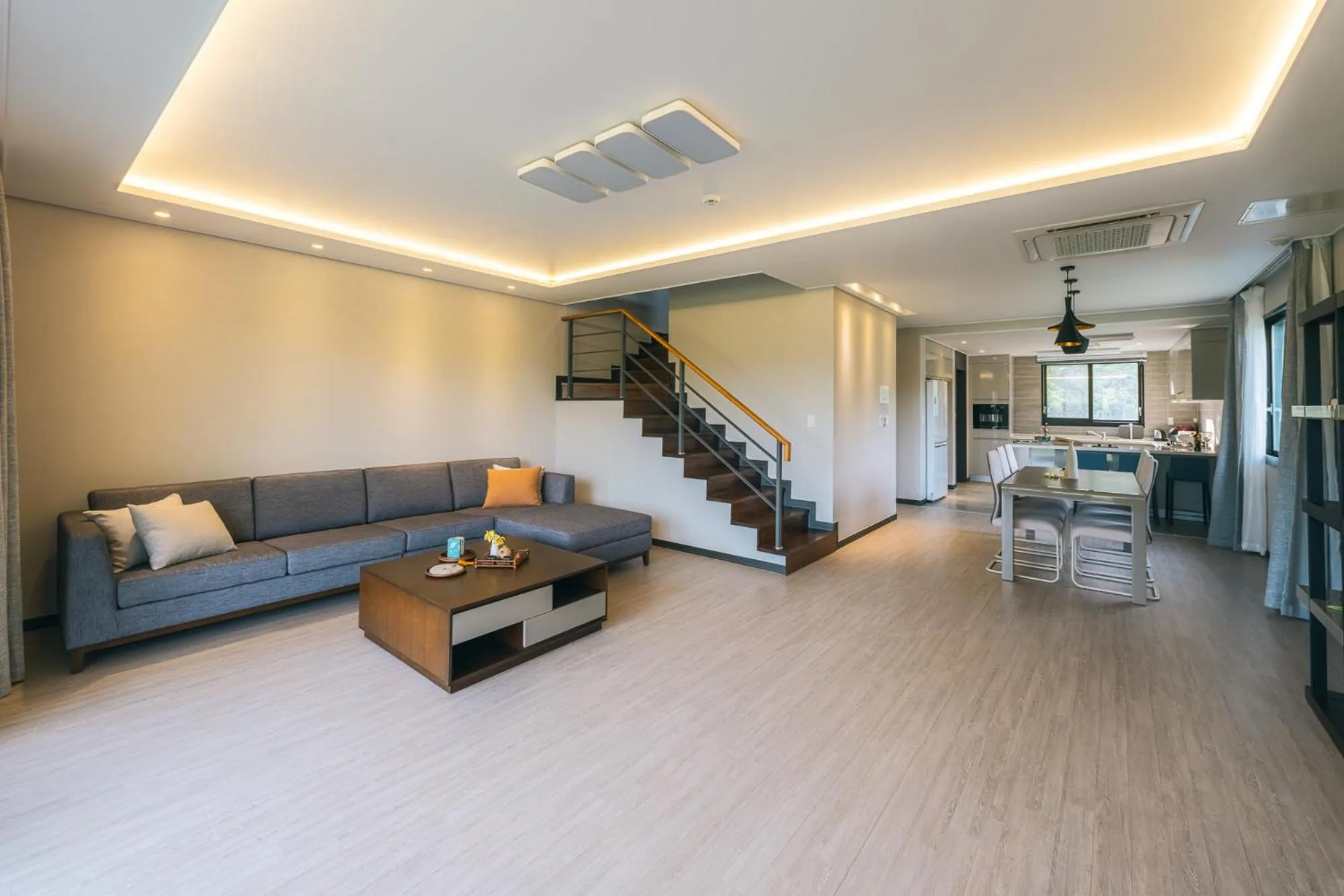 Living room in Kylin Villa resort Jeju