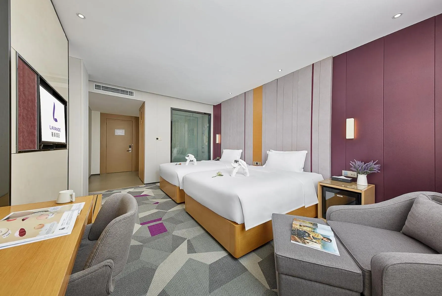 Bed in Lavande International Hotel Guangzhou Baiyun International Airport Branch - Free Shuttle Bus to Guangzhou Baiyun International Airport