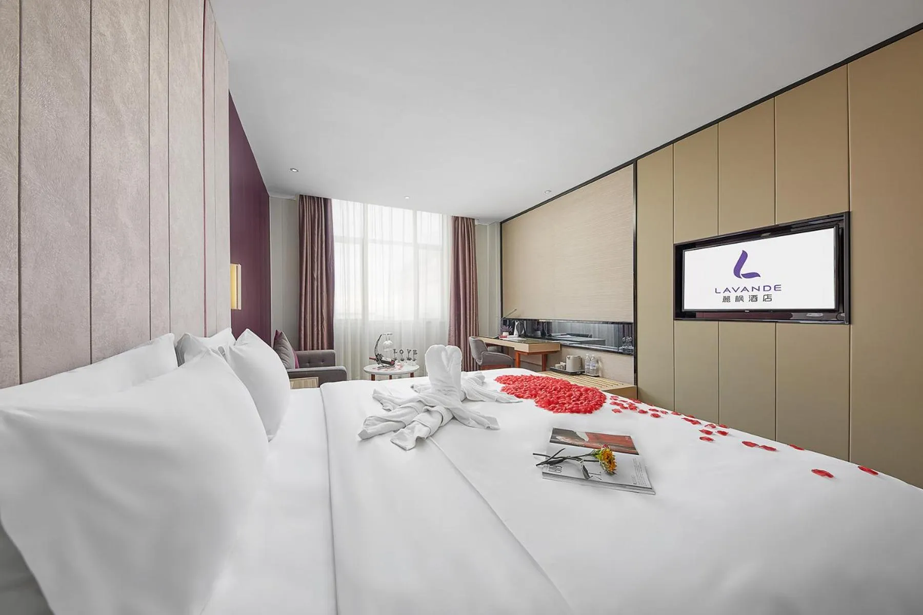 Bed in Lavande International Hotel Guangzhou Baiyun International Airport Branch - Free Shuttle Bus to Guangzhou Baiyun International Airport