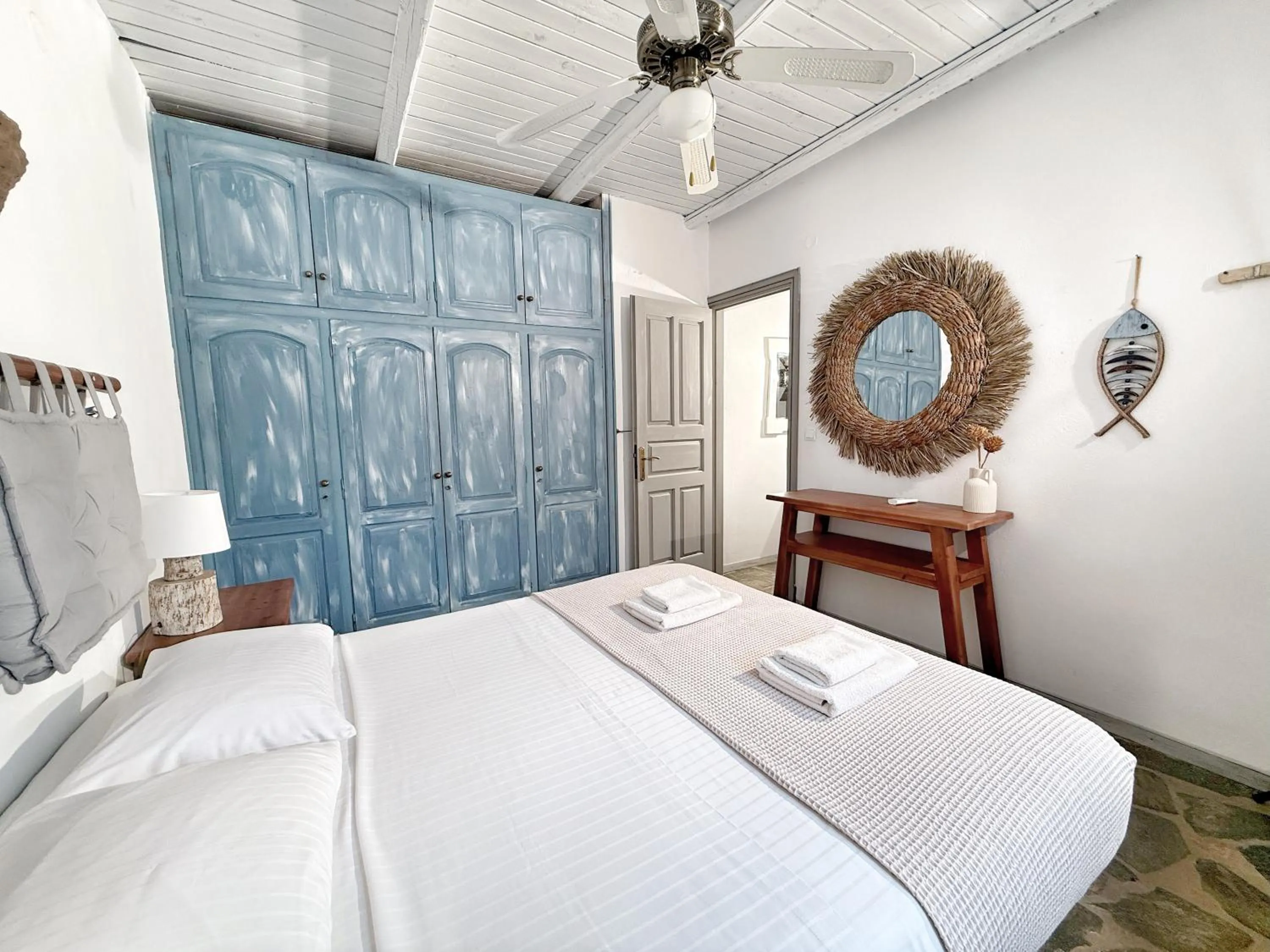 Bed in The Traditional Stone Villa