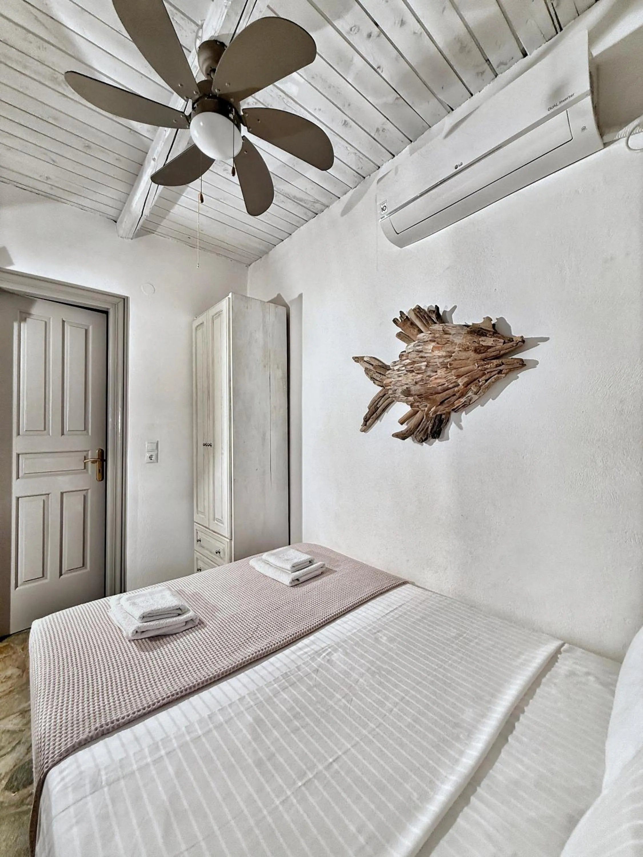 Bed in The Traditional Stone Villa