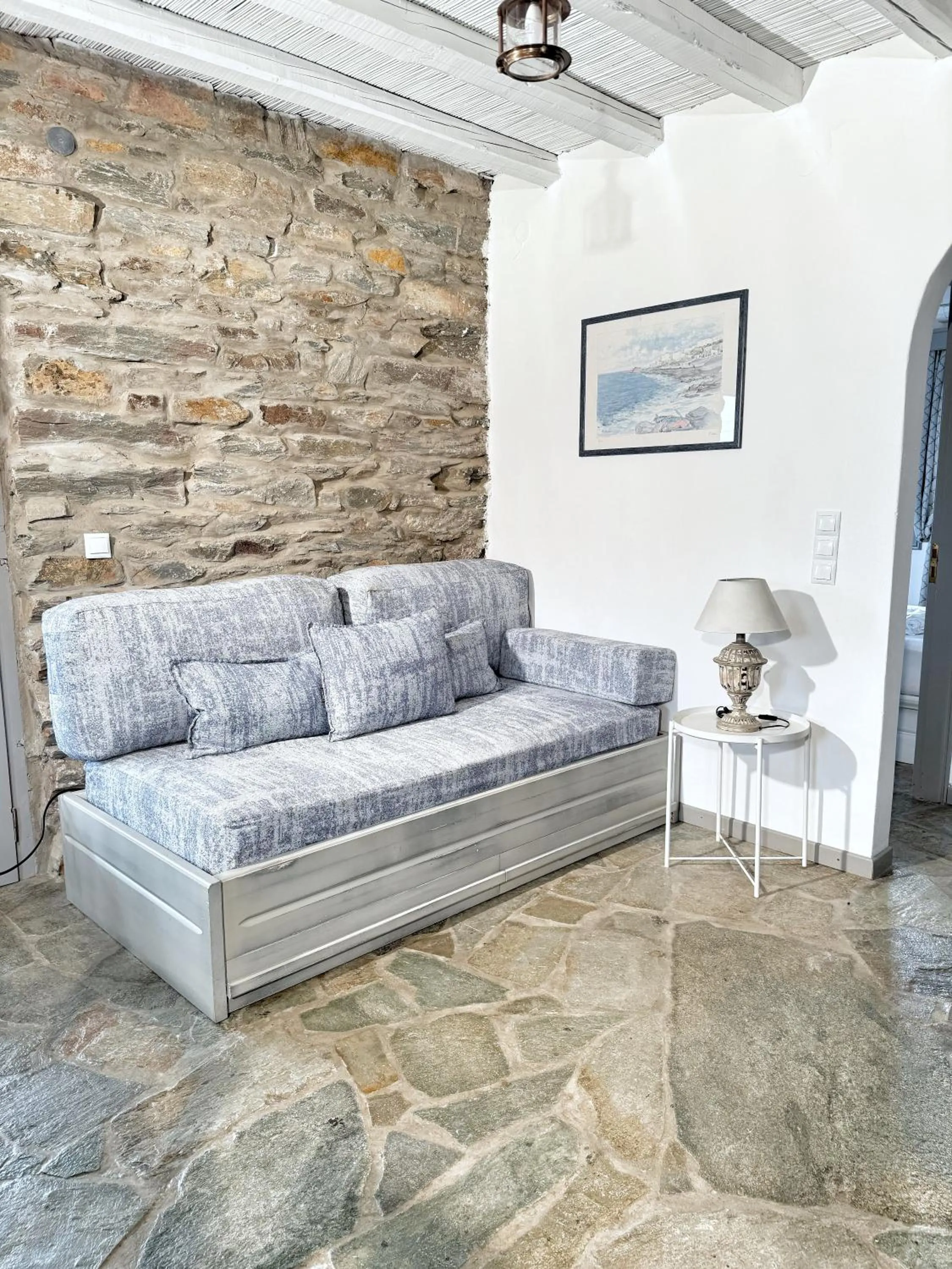 Living room in The Traditional Stone Villa