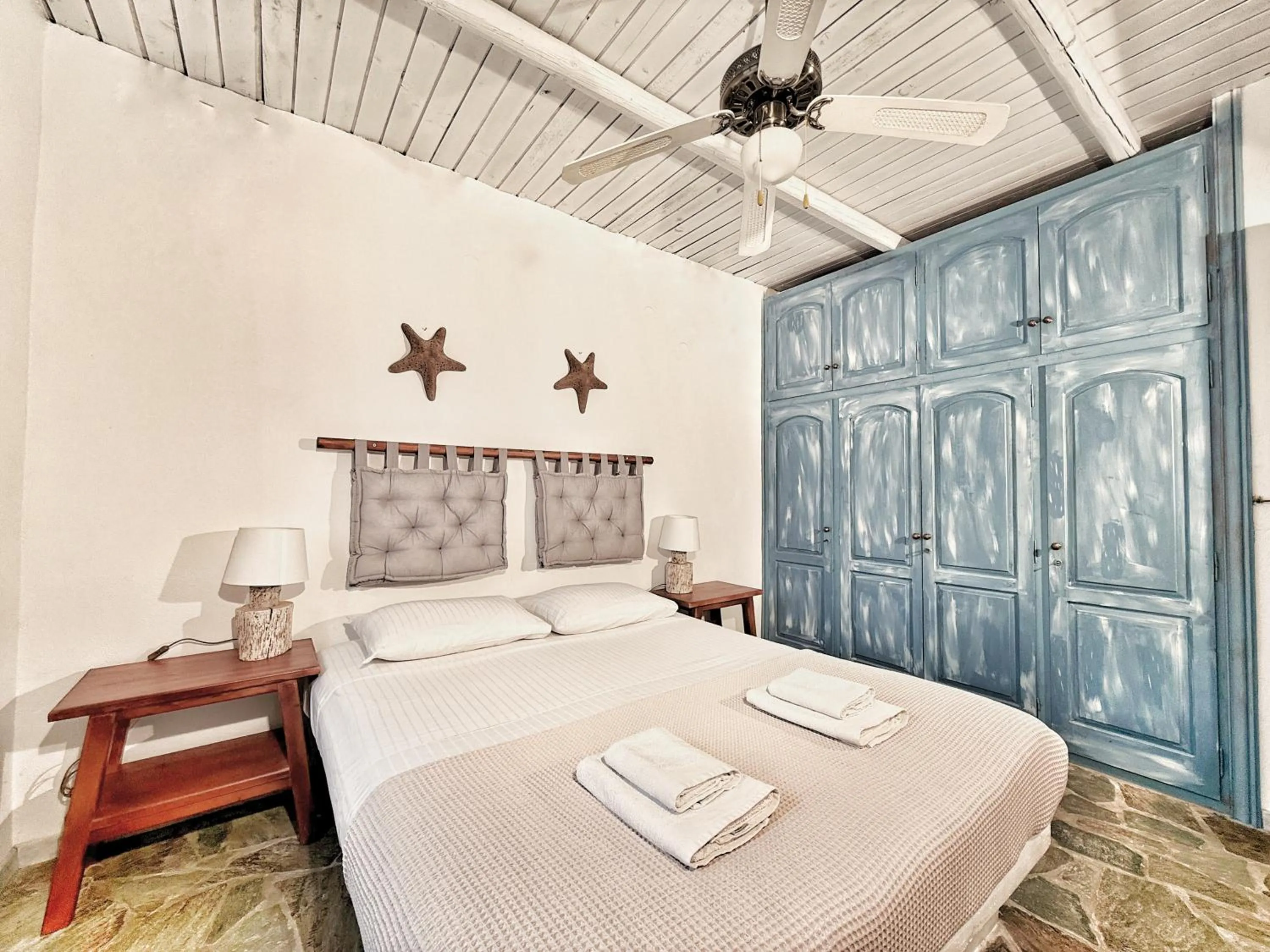 Bed in The Traditional Stone Villa