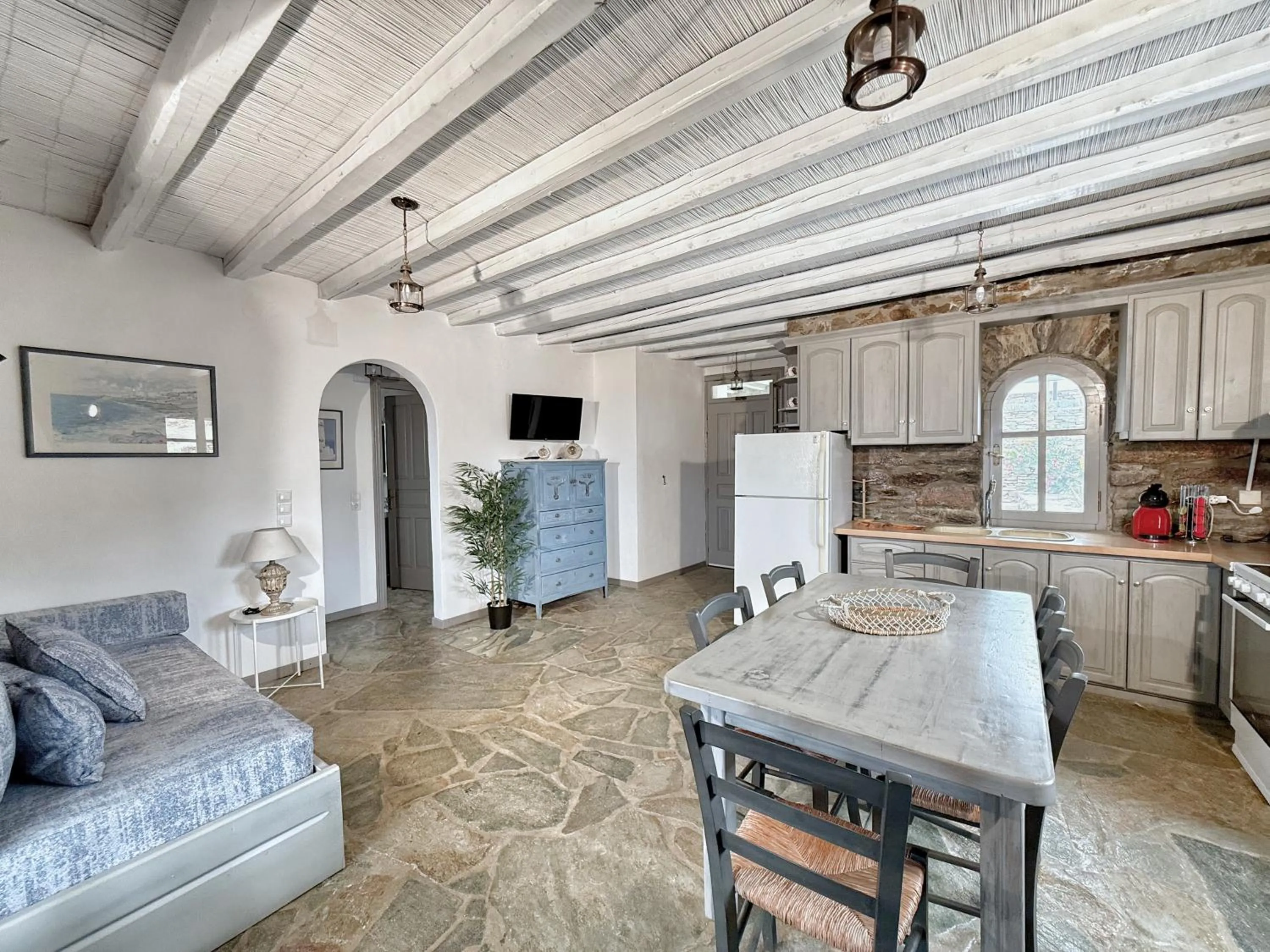 Living room in The Traditional Stone Villa