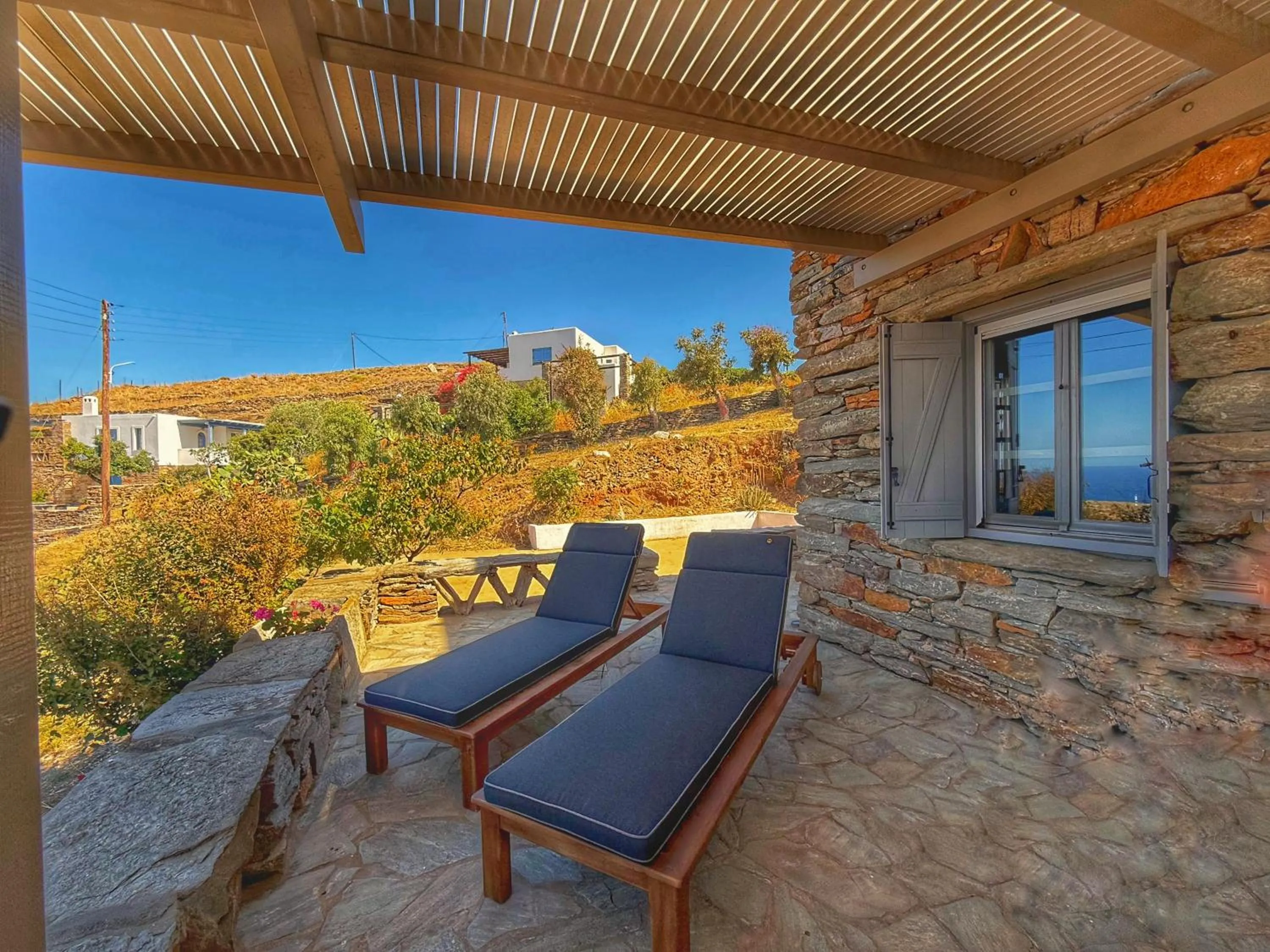 Day in The Traditional Stone Villa