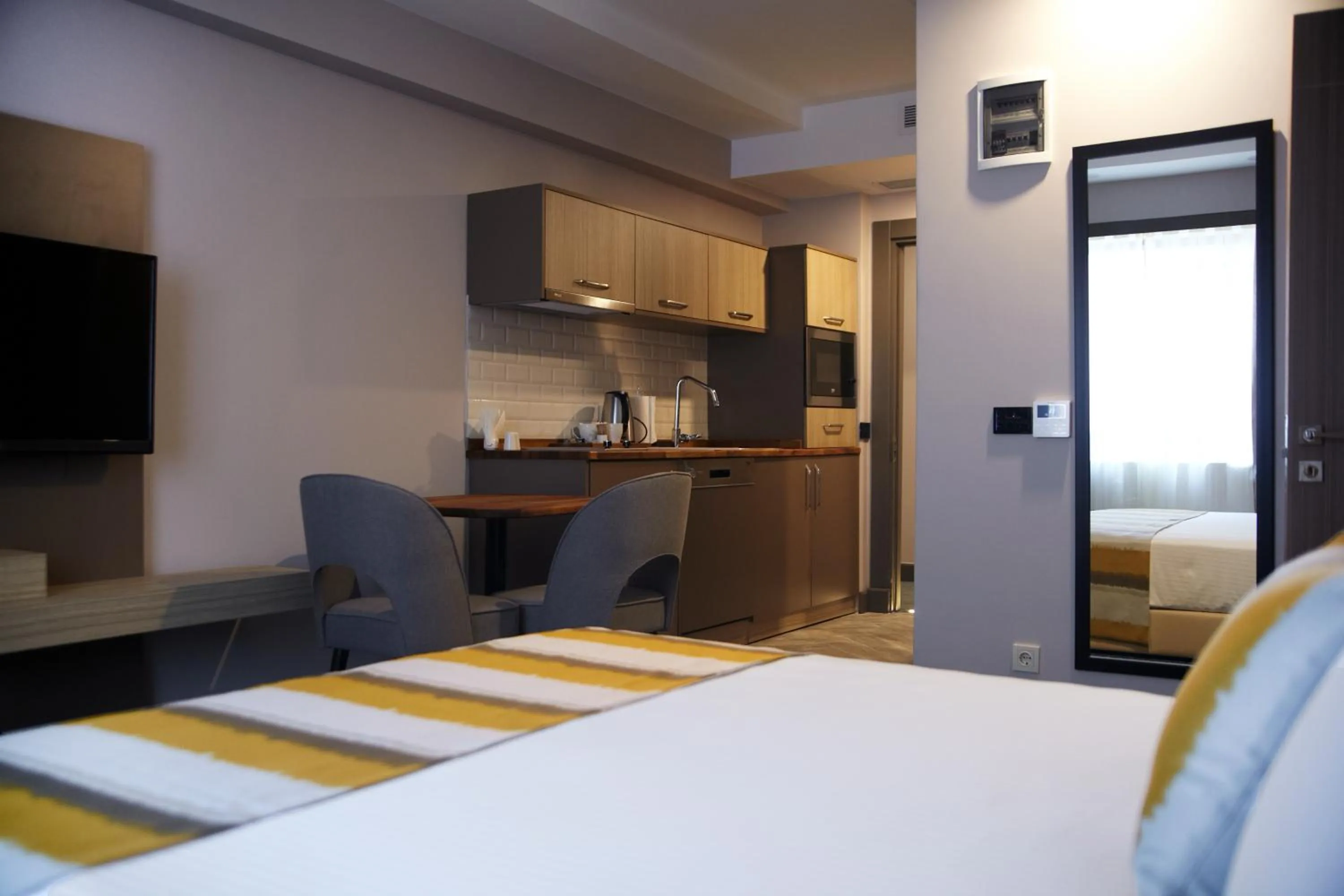 Living room, Bed in Tophane Suites