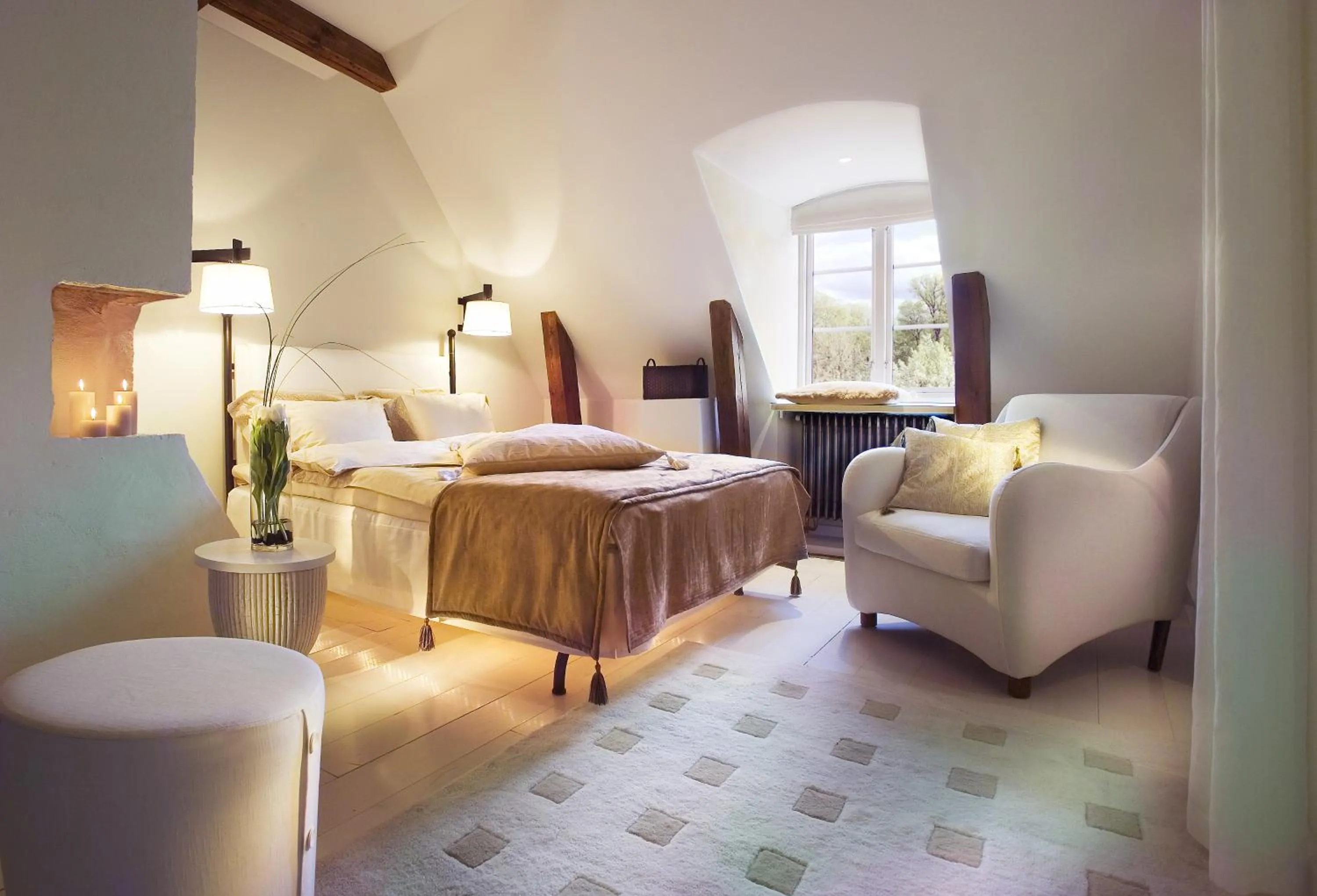 Seating area, Bed in Ulfsunda Slott