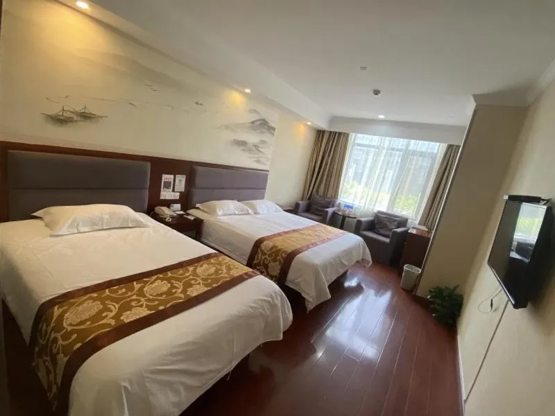 Bed in GreenTree ShangHai JinShan Wanda Plaza Longxiang Road Express Hotel