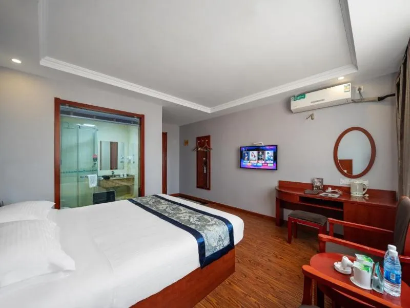 Bed in GreenTree Inn JiangSu YanCheng North Bus Station Bolian Plaza Business Hotel