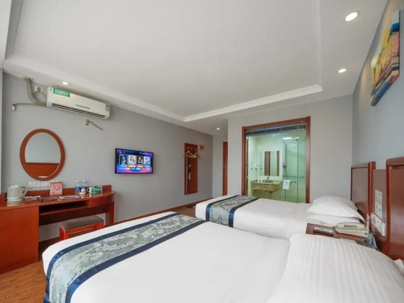 Bed in GreenTree Inn JiangSu YanCheng North Bus Station Bolian Plaza Business Hotel