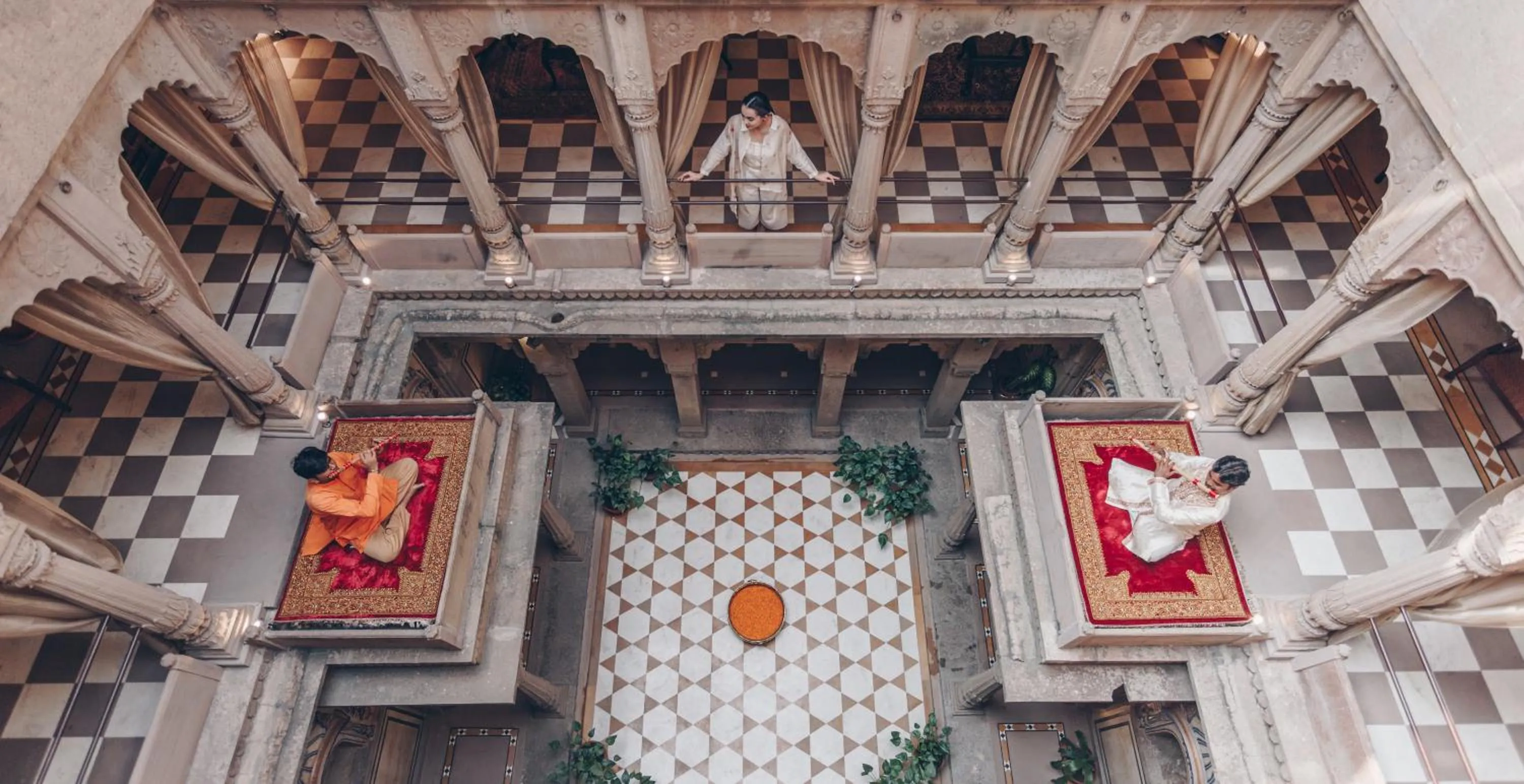 Patio in BrijRama Palace, Varanasi - By the Ganges