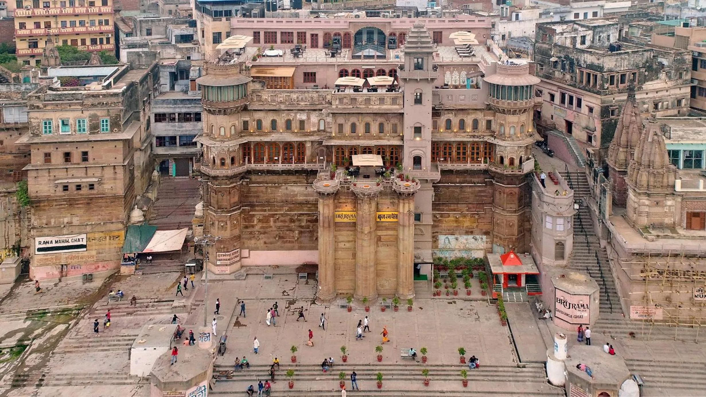 Bird's eye view in BrijRama Palace, Varanasi - By the Ganges