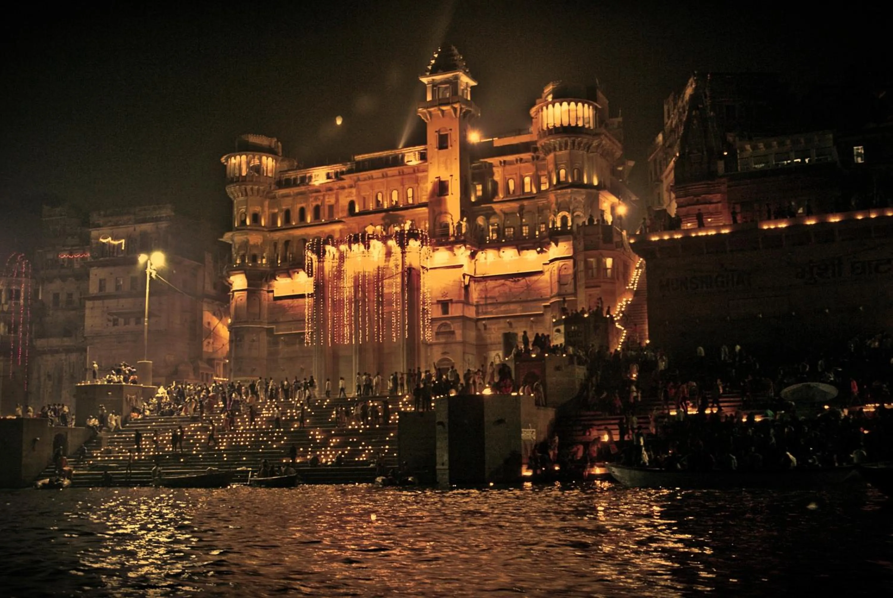 Facade/entrance in BrijRama Palace, Varanasi - By the Ganges