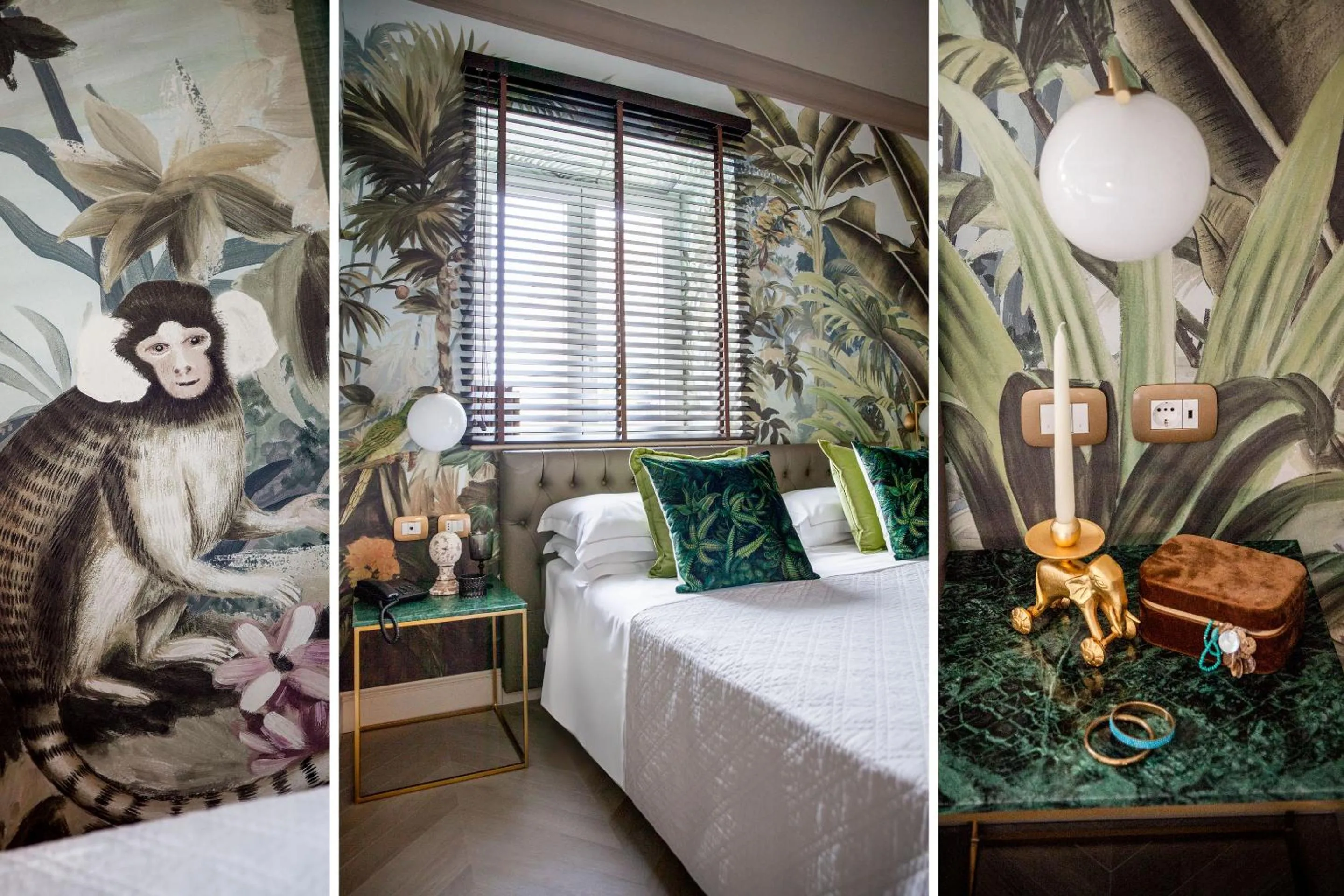 Decorative detail, Bed in Hotel Savoia