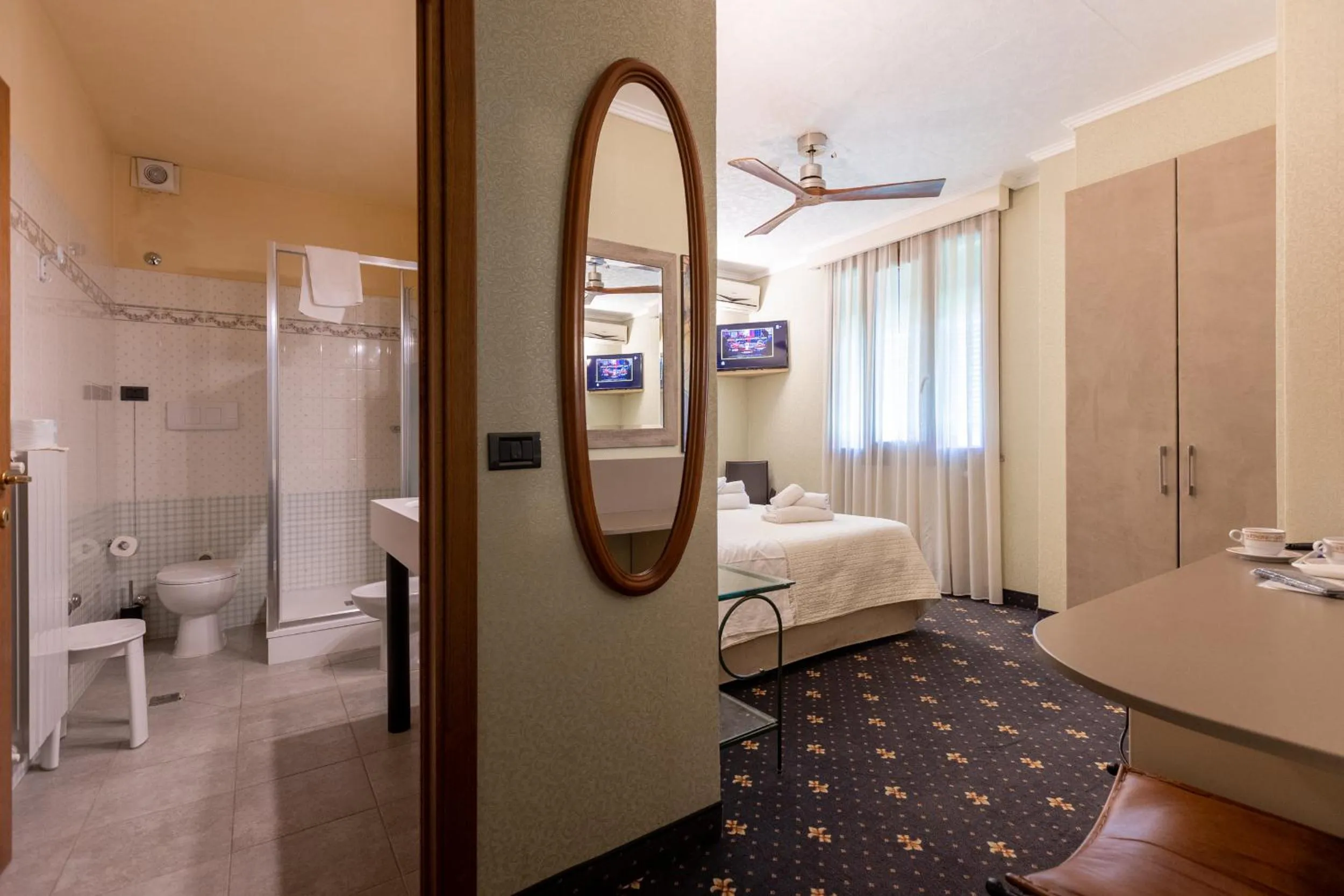 Bed in Holiday Rooms Antica Badia