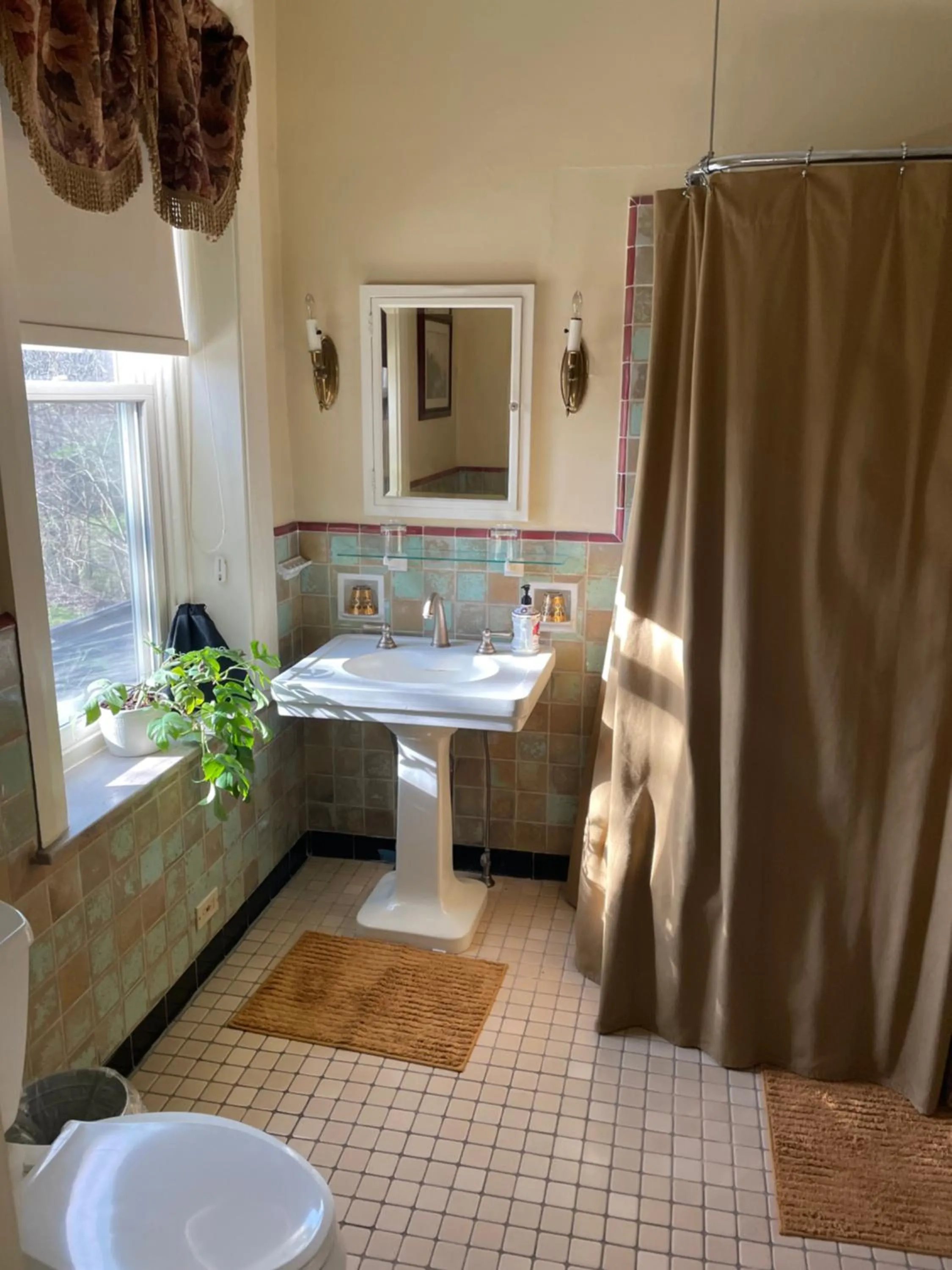 Toilet, Bed in Hollinger House