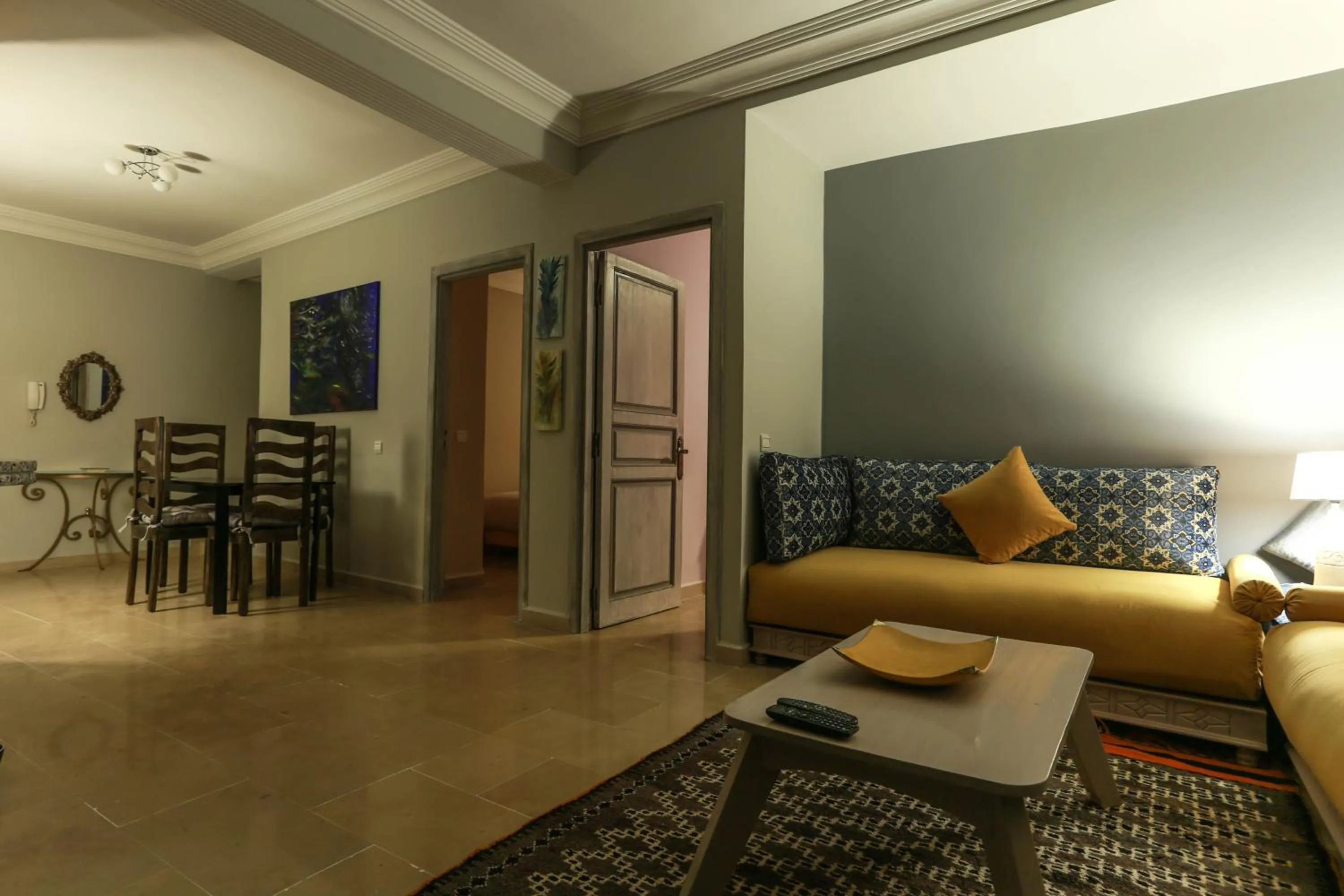 Living room, Bed in Dar Guéliz