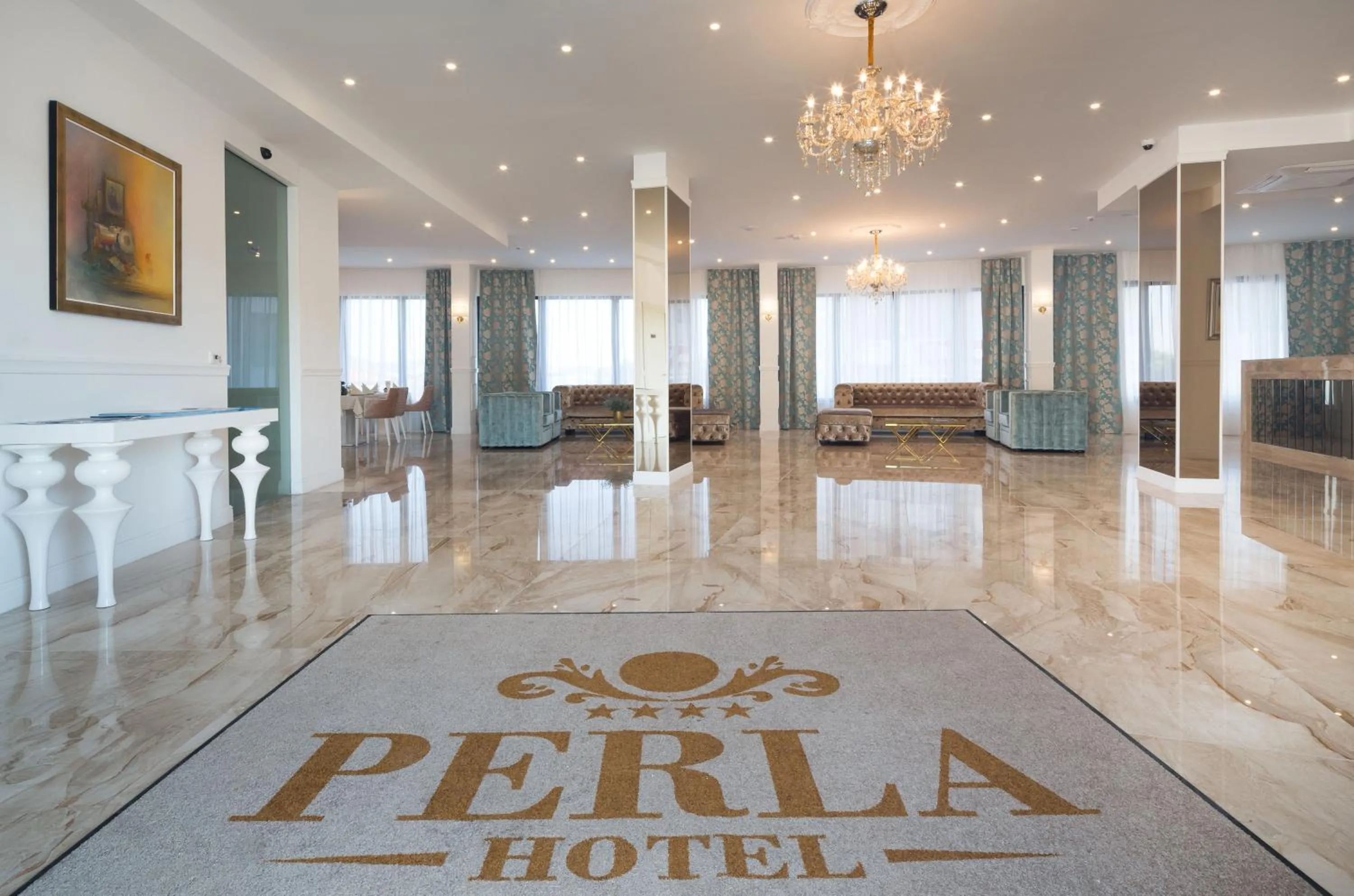Lobby or reception in Hotel Perla