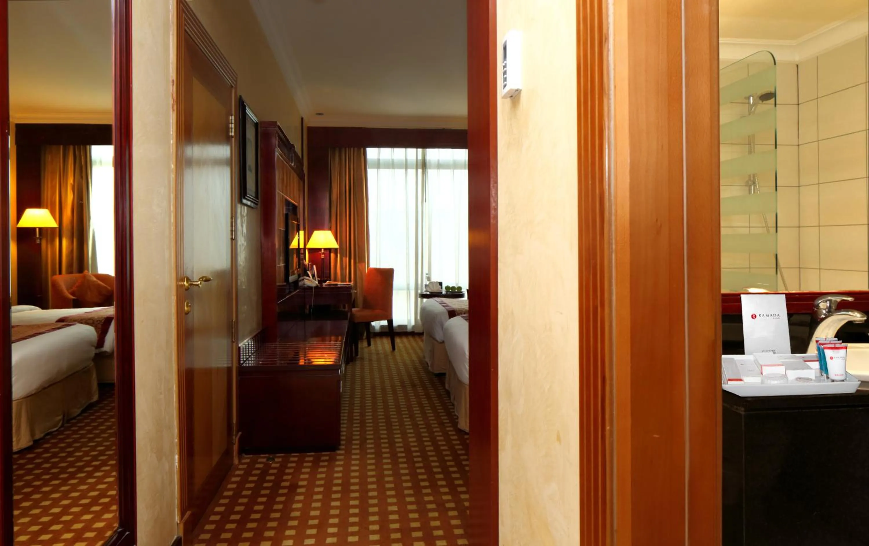Shower, Bed in Ramada Riyadh Hotel