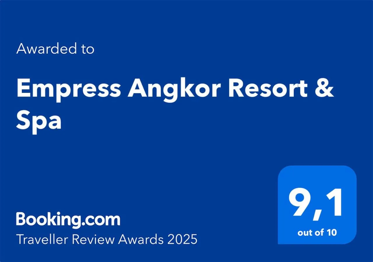 Certificate/Award in Empress Angkor Resort & Spa