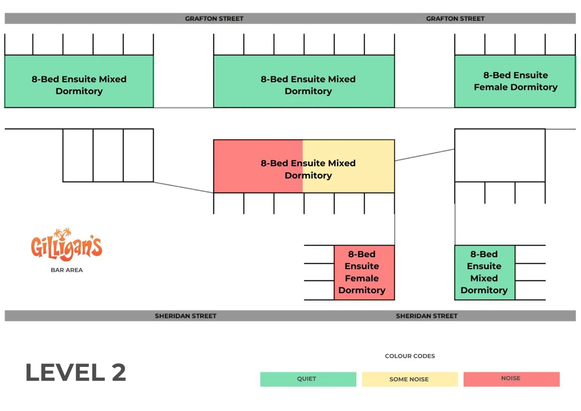 Floor plan in Gilligan's Hotel & Resort Cairns