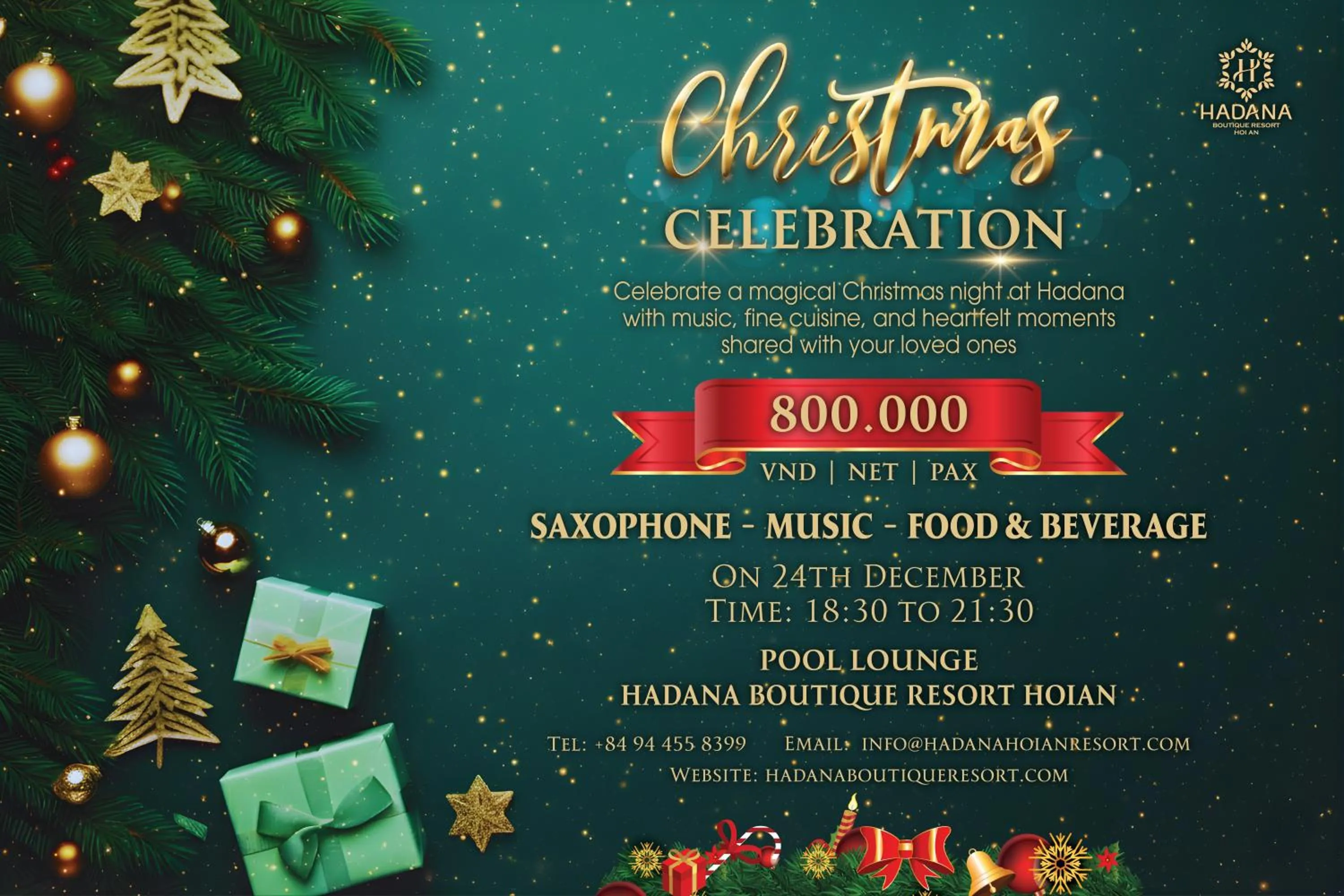 Text overlay in Hadana Boutique Resort Hoi An