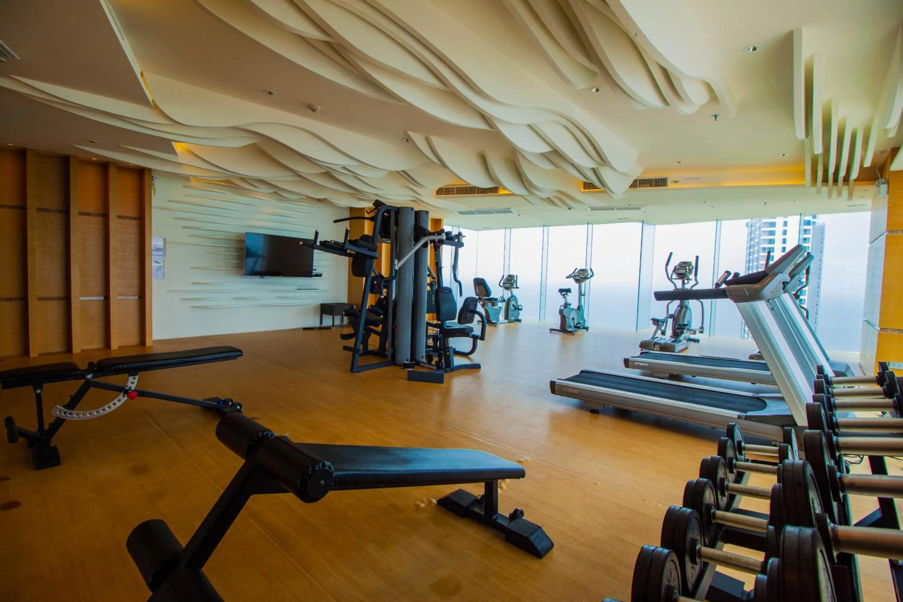 Fitness centre/facilities in Wongamat Tower by Pattaya Sunny Rentals