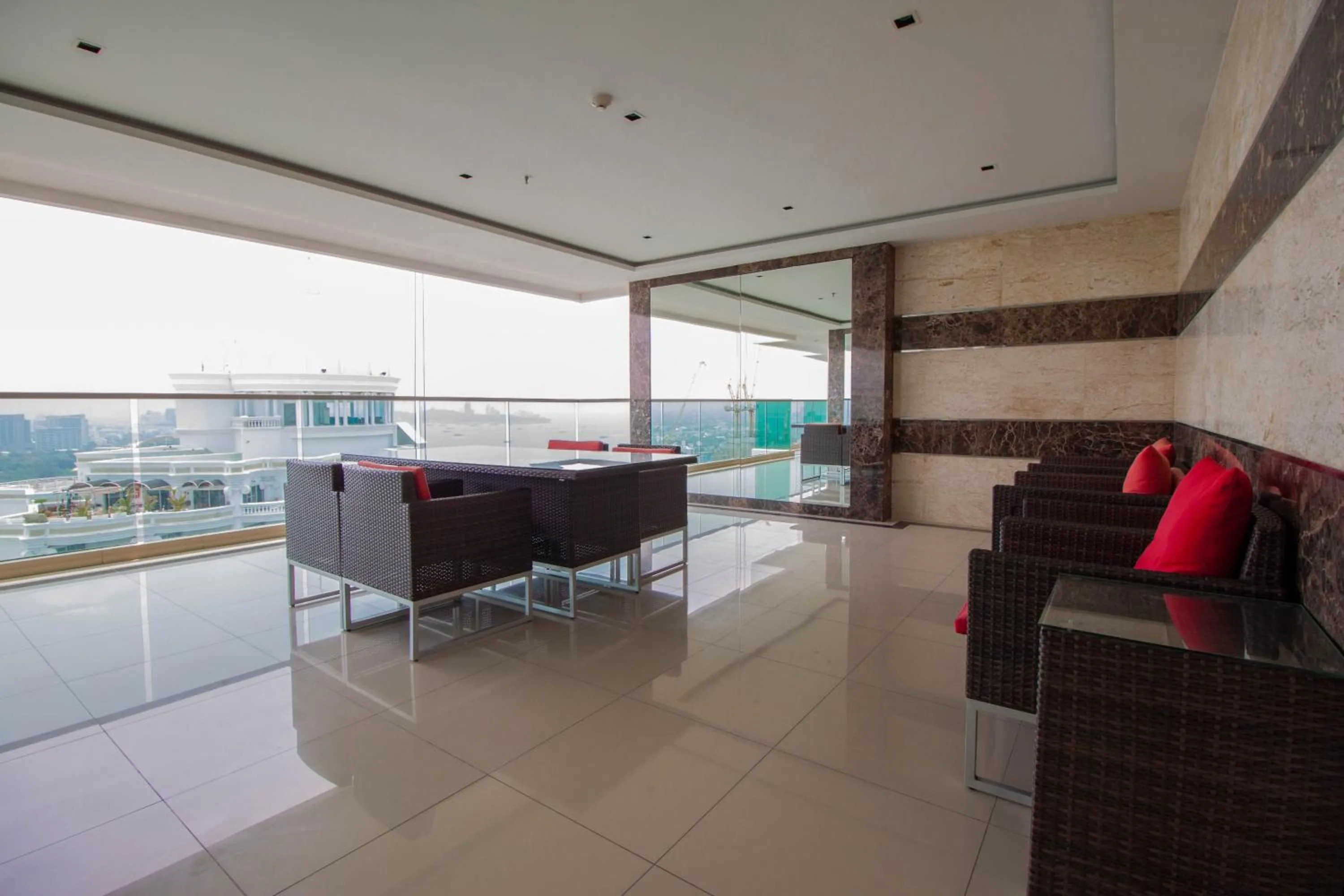 Balcony/Terrace in Wongamat Tower by Pattaya Sunny Rentals