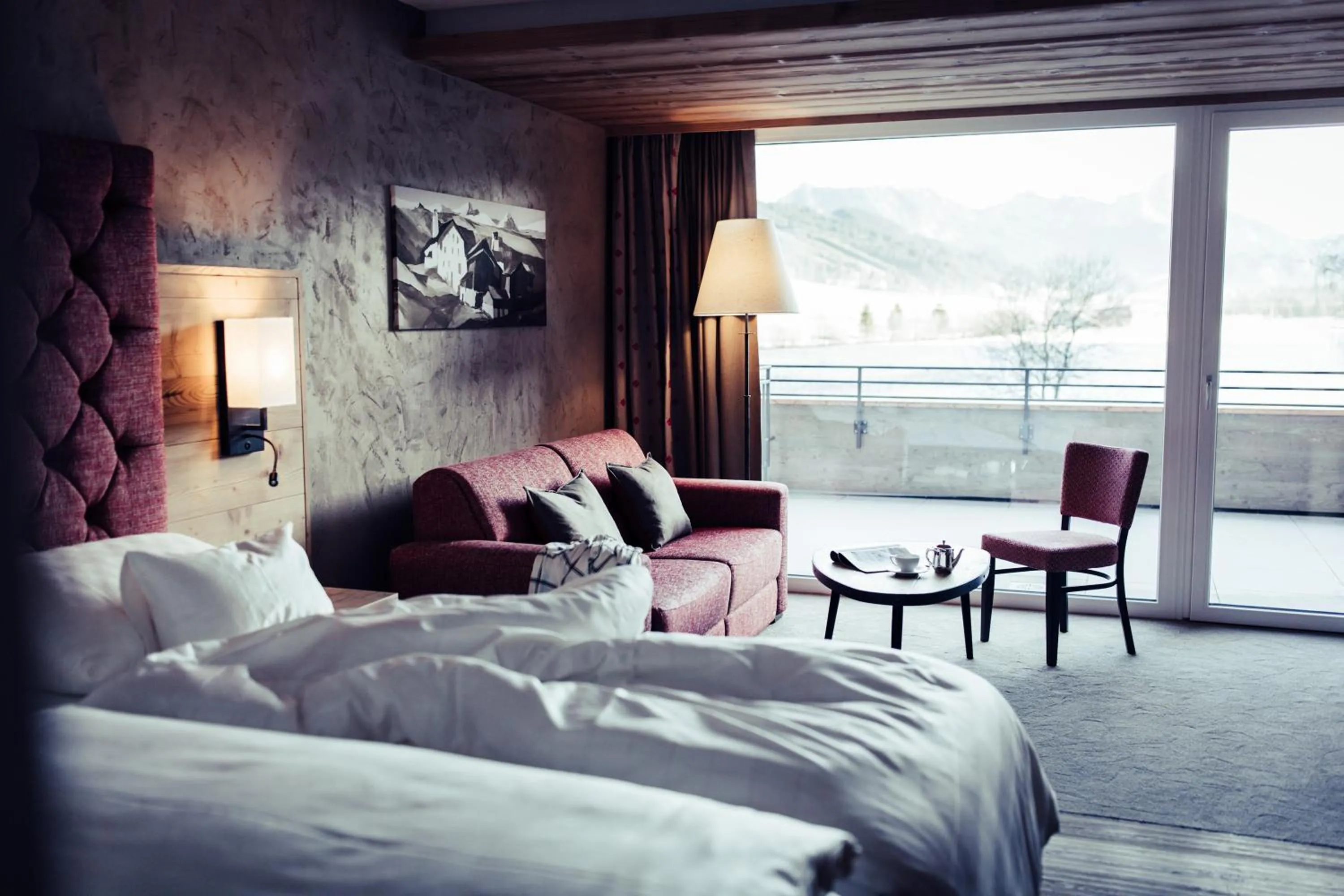 Photo of the whole room, Bed in Biohotel Bergzeit