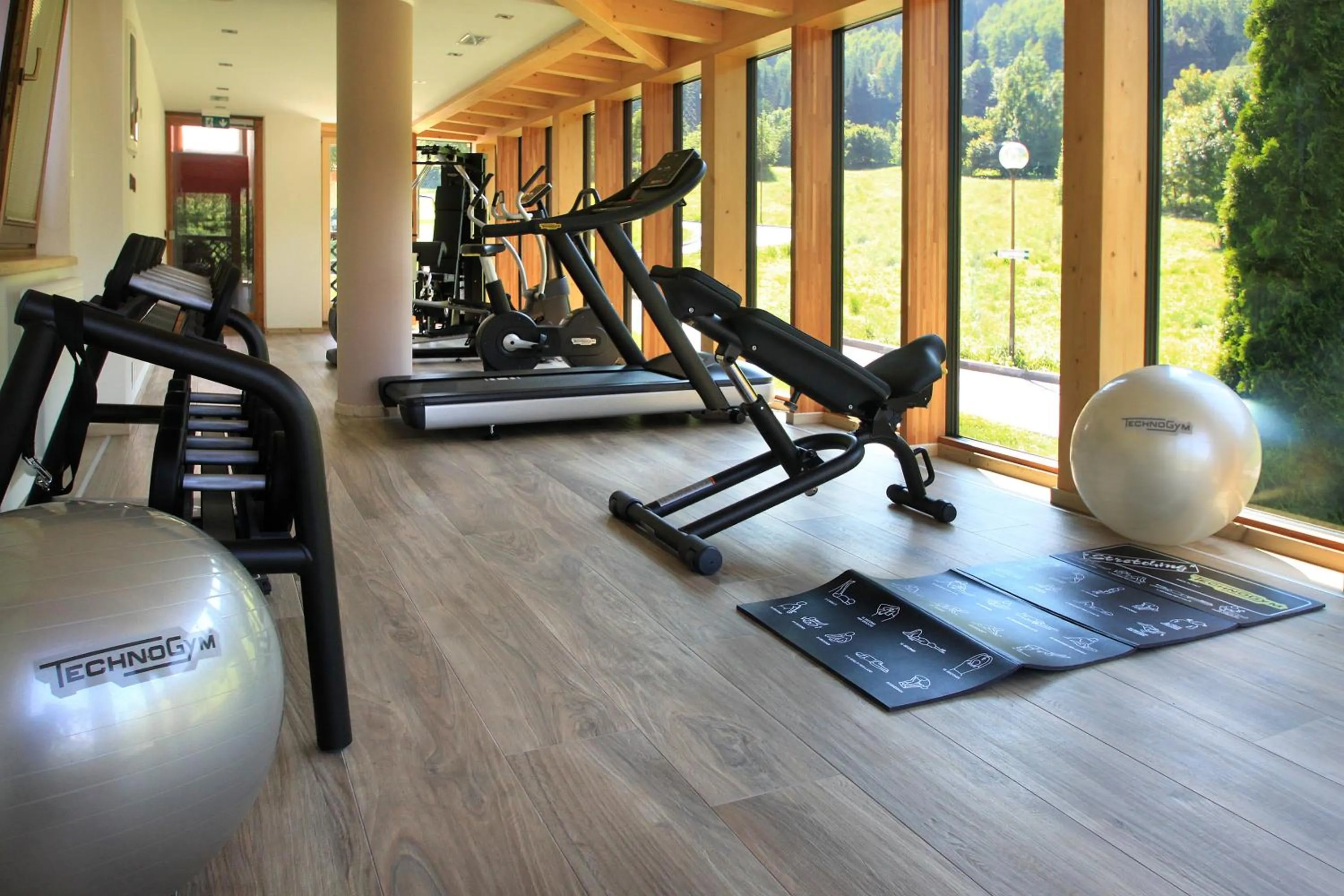 Fitness centre/facilities in Tevini Dolomites Charming Hotel