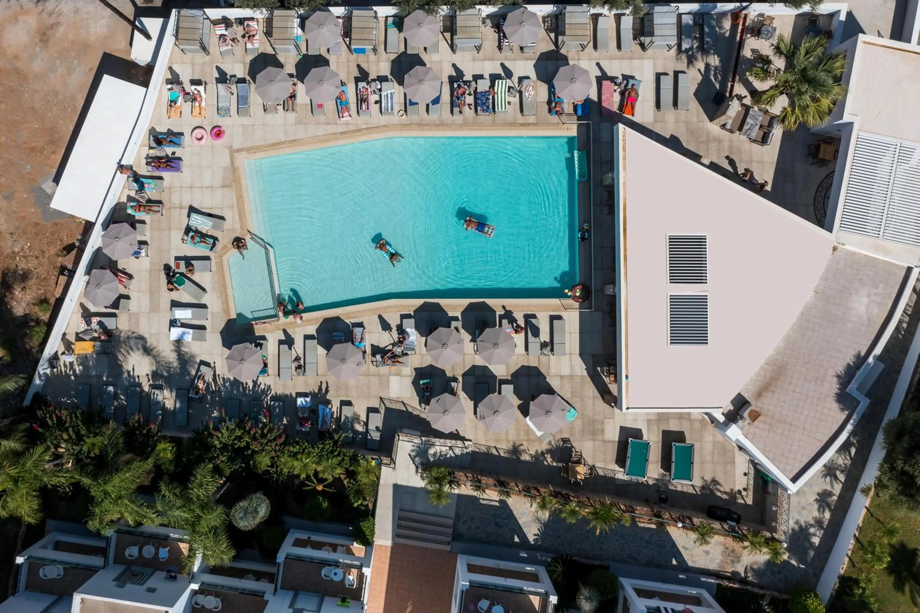 Pool view in Lambis Studios & Apartments
