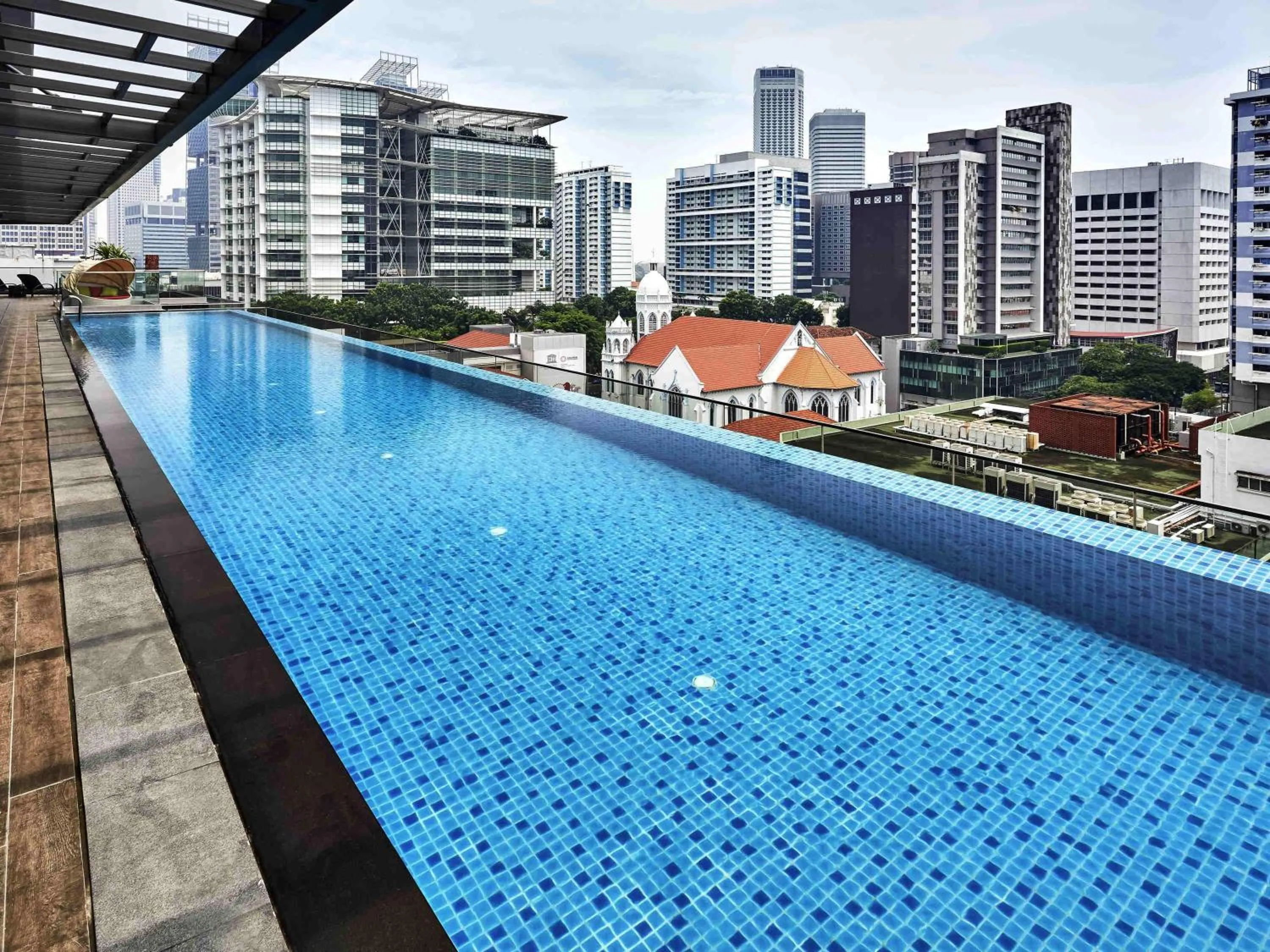 Pool view in Mercure Singapore Bugis