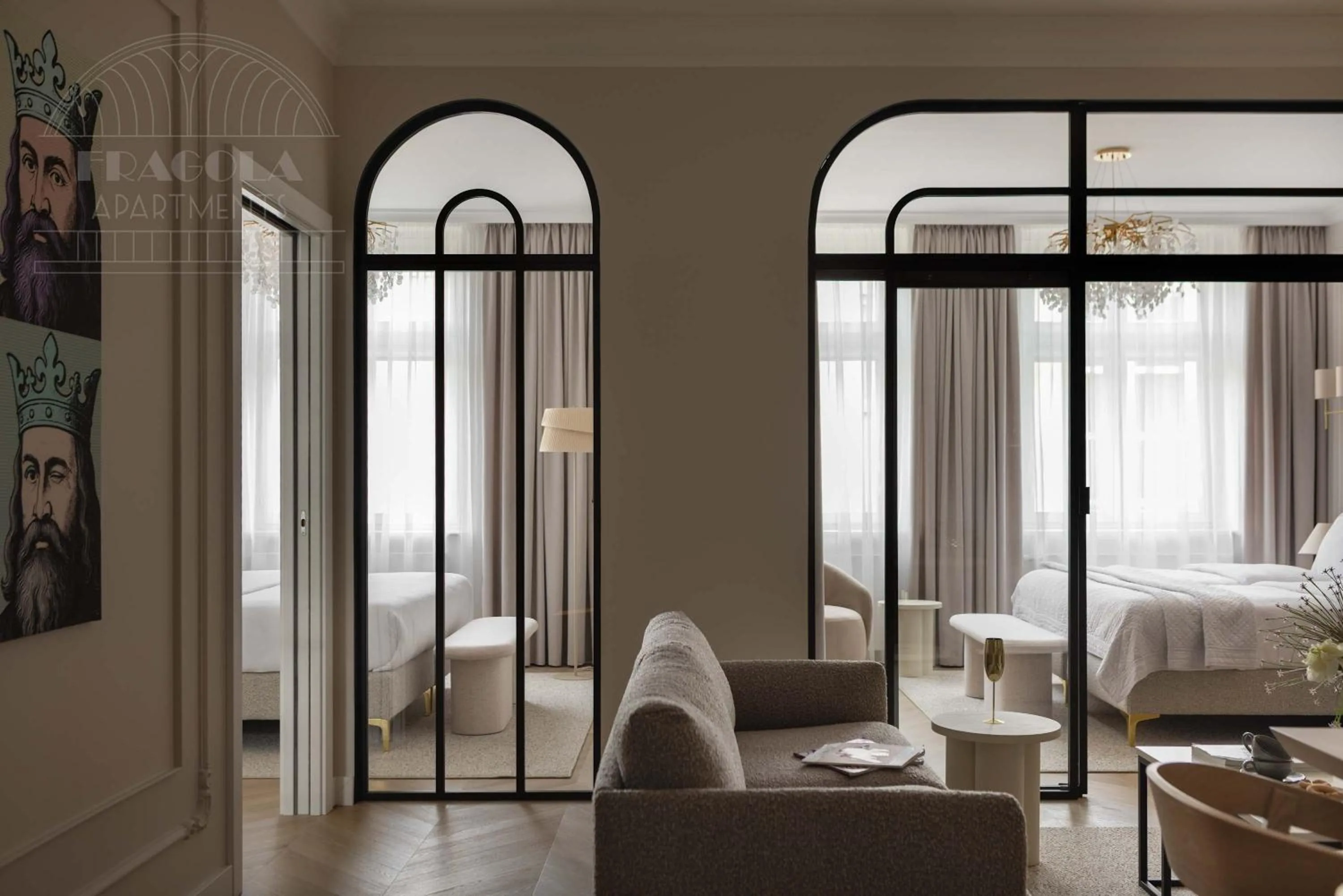 Living room, Bed in Fragola Apartments Old Town